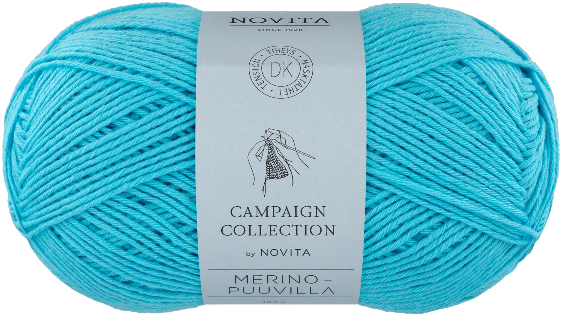 Novita neulelanka merino-puuvilla 100g turkoosi