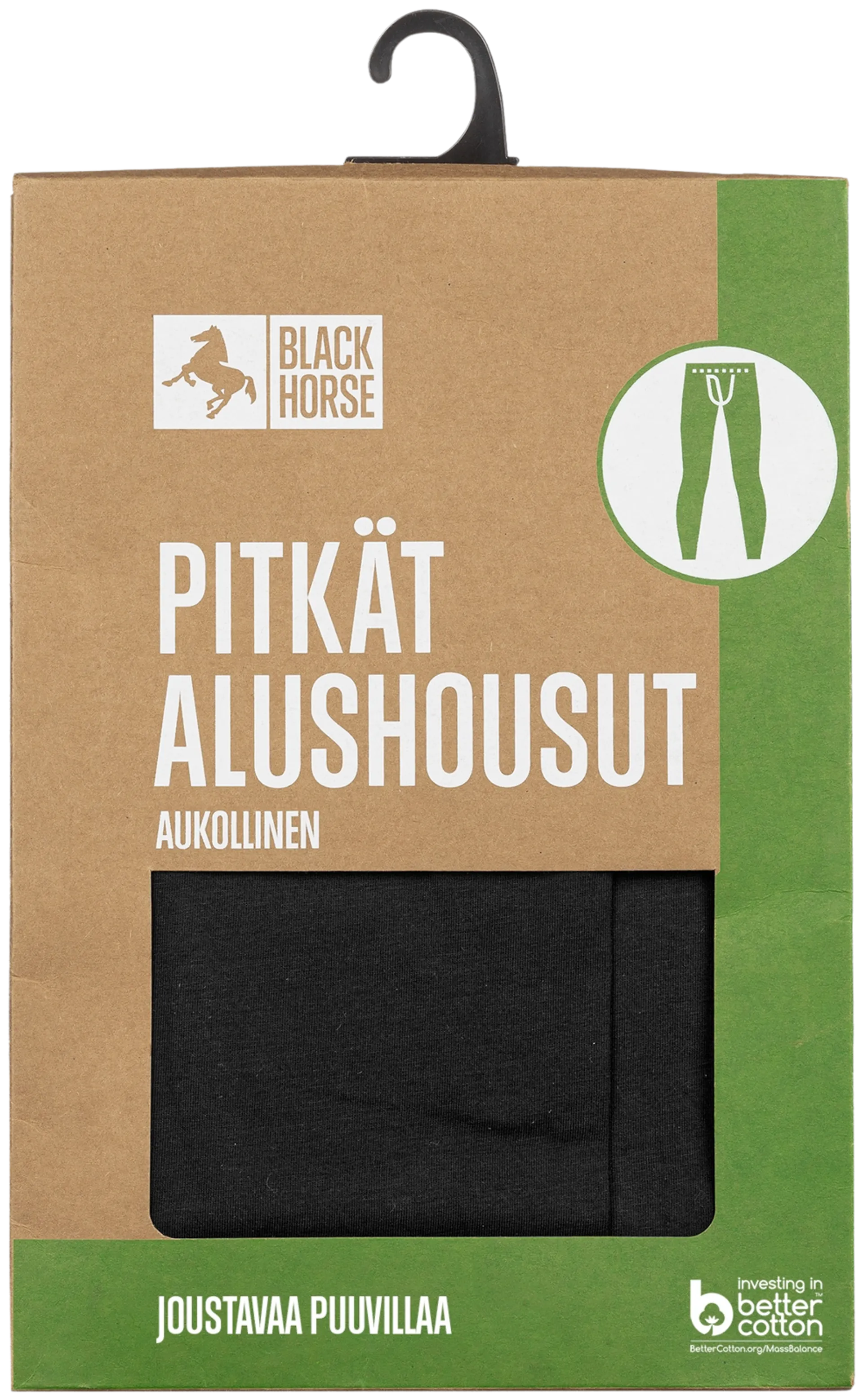 Black Horse miesten pitkät alushousut Basic I135 - BLACK - 3