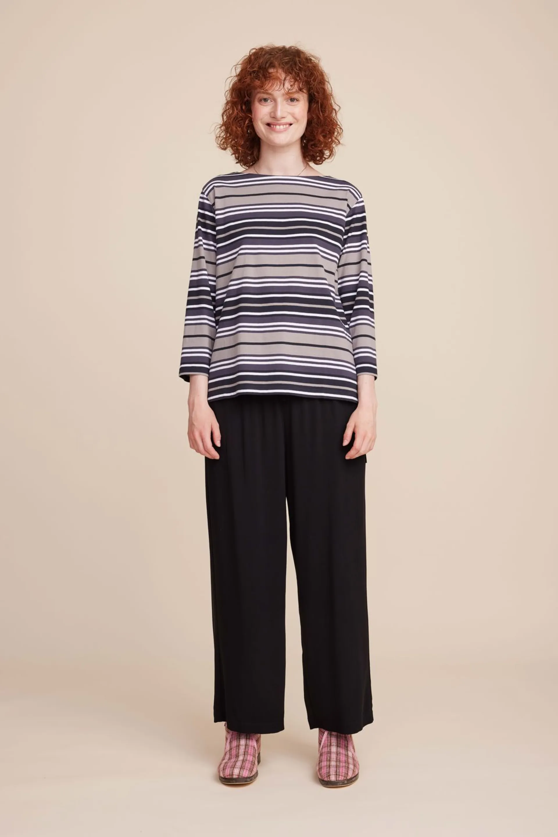 Reino&Aino naisten pusero - Grey stripe - 8