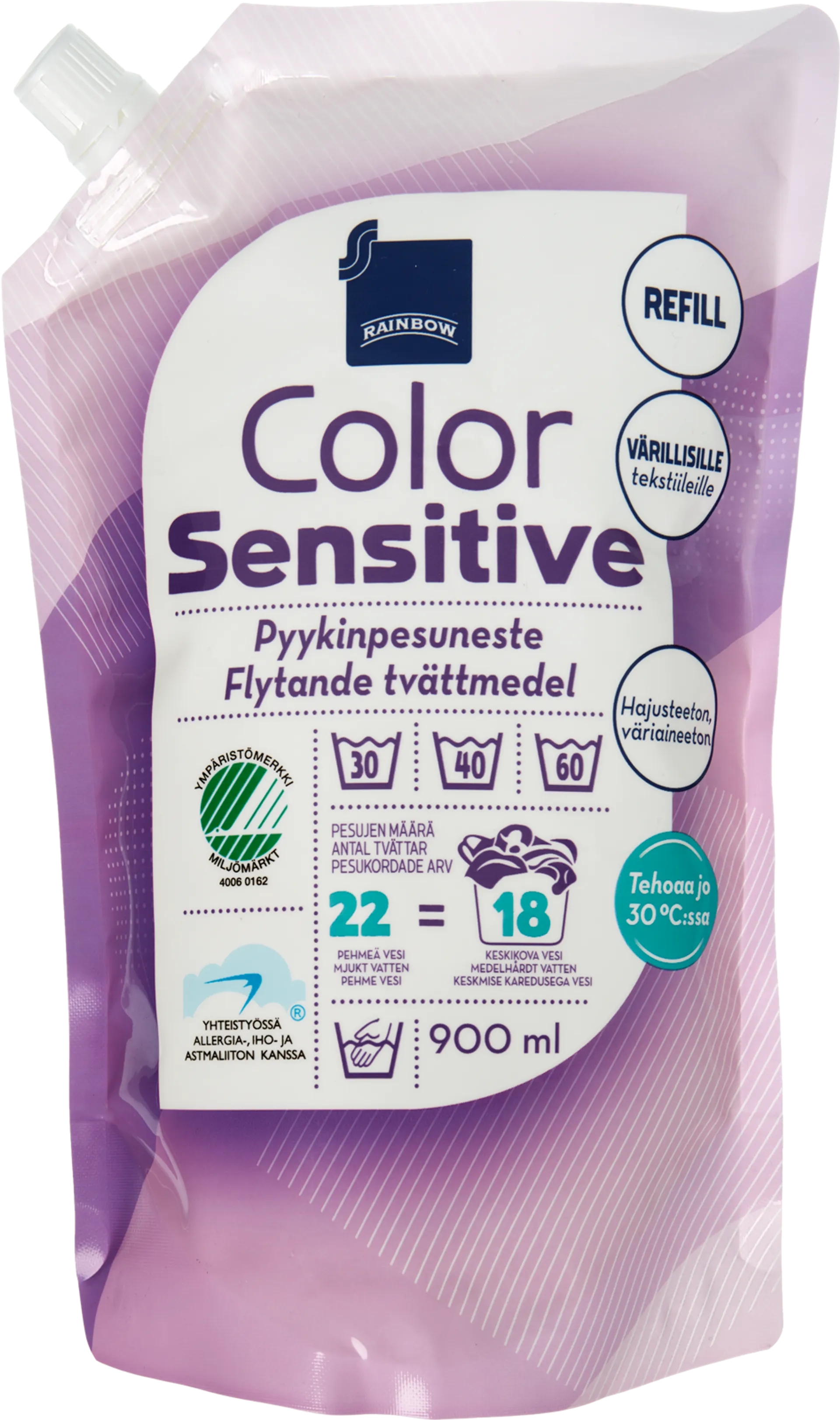 Rainbow Color Sensitive pyykinpesuneste värillisille tekstiileille 900 ml