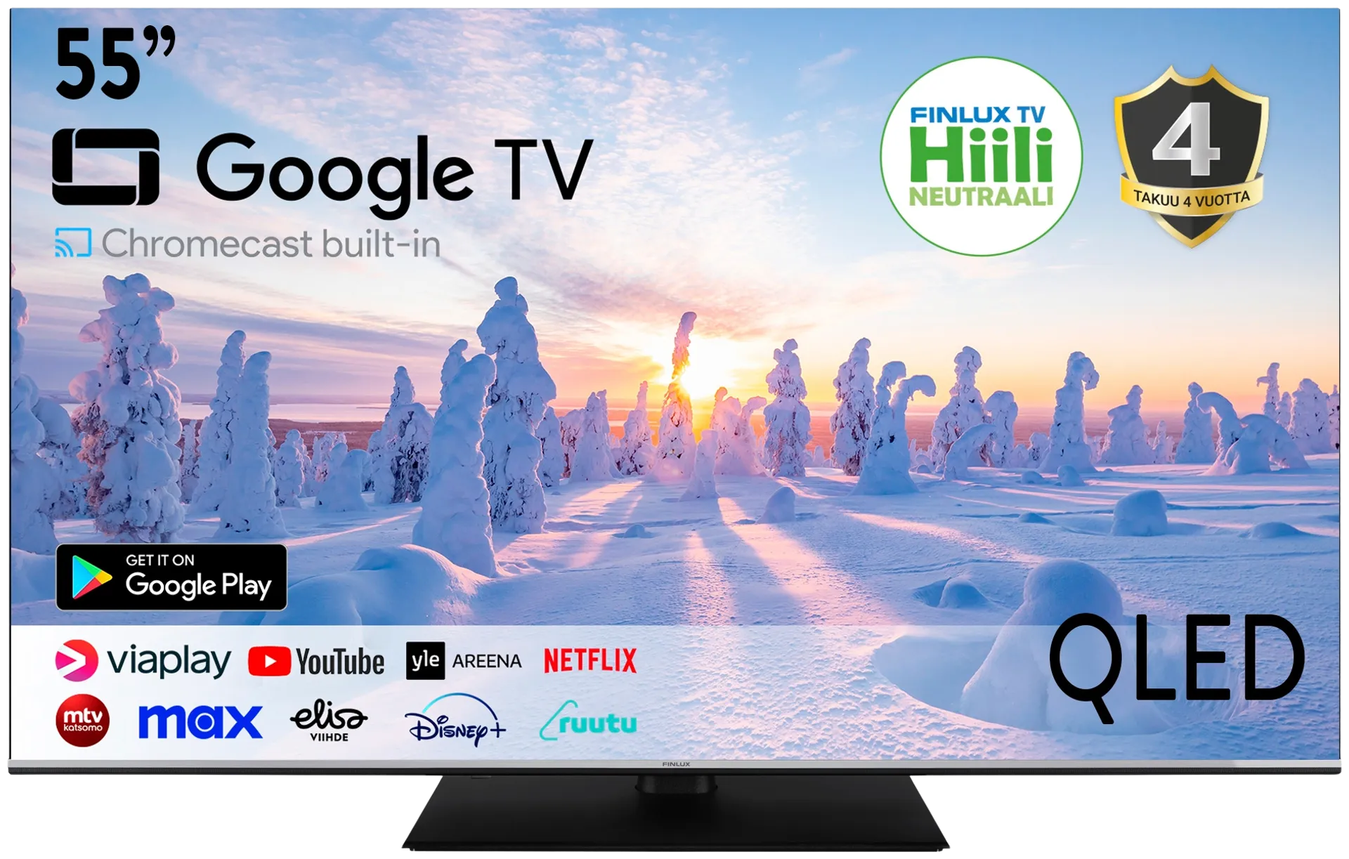 Finlux 55" 4K UHD QLED Google TV 55G10.2GCMB - 3