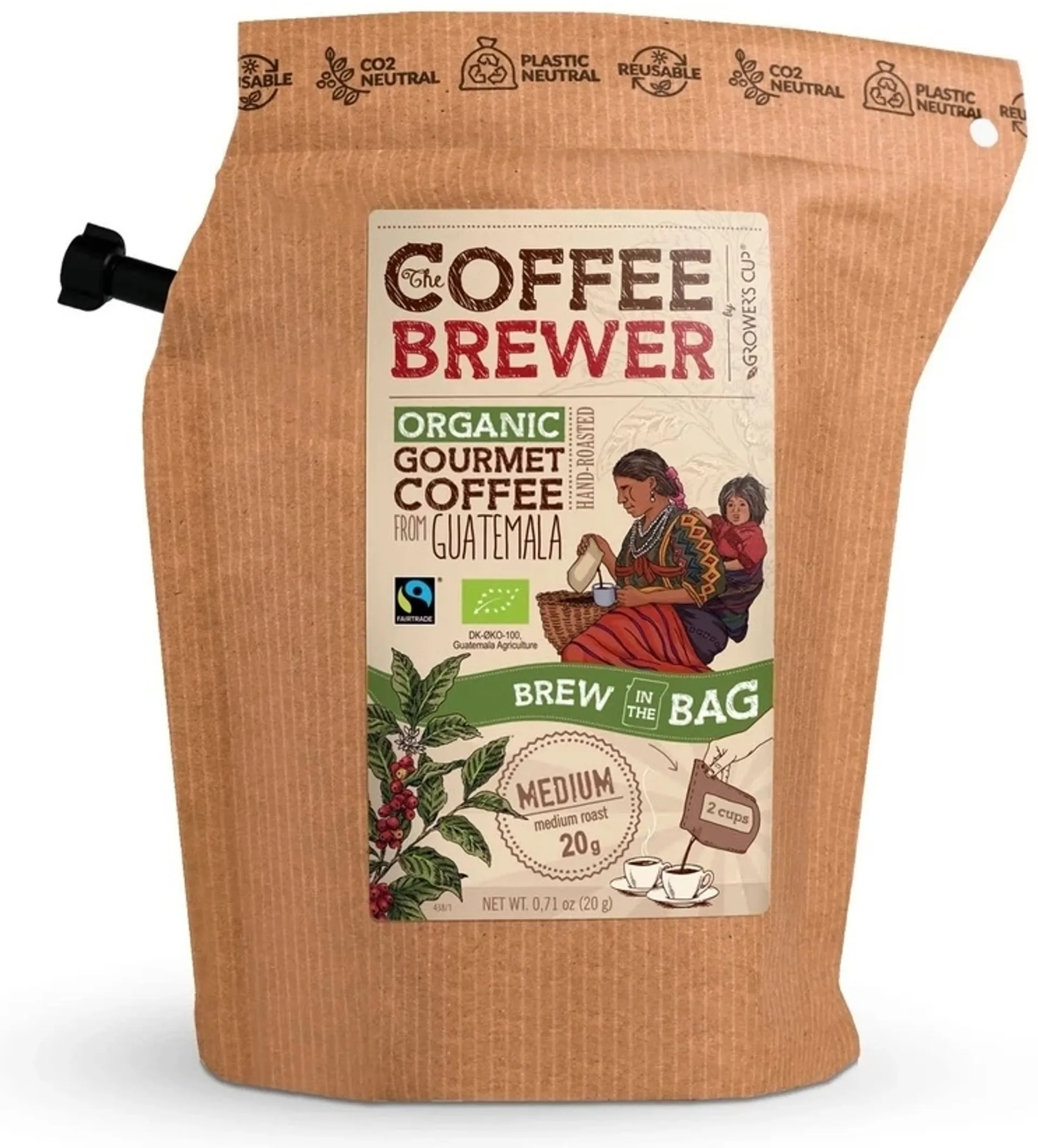 Grower's Cup Coffee 21 g Kahvi Guatemala, Fairtrade & Organic - 1