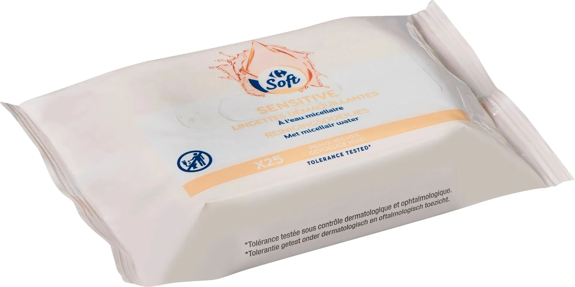 Carrefour Soft Sensitive Micellar Water puhdistusliina 25 kpl