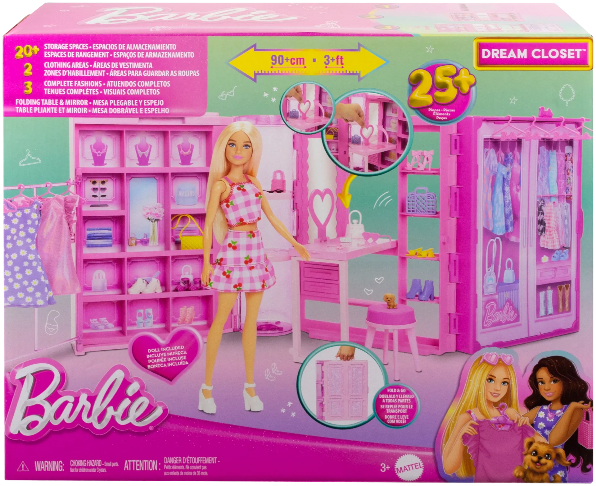 Barbie Fashion Fun unelmien vaatekaappi ja nukke - 4