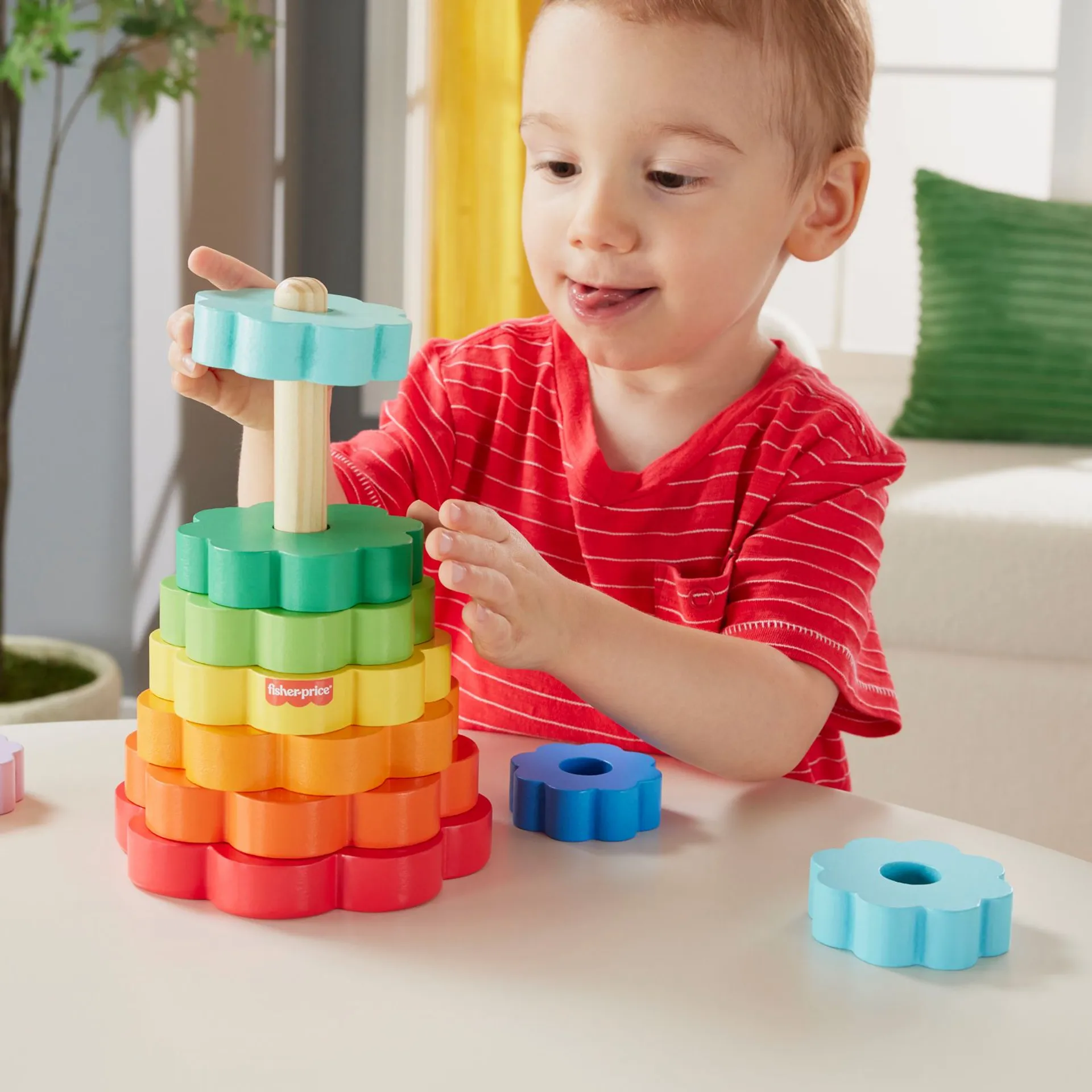 Fisher-Price puinen rengastorni - 4