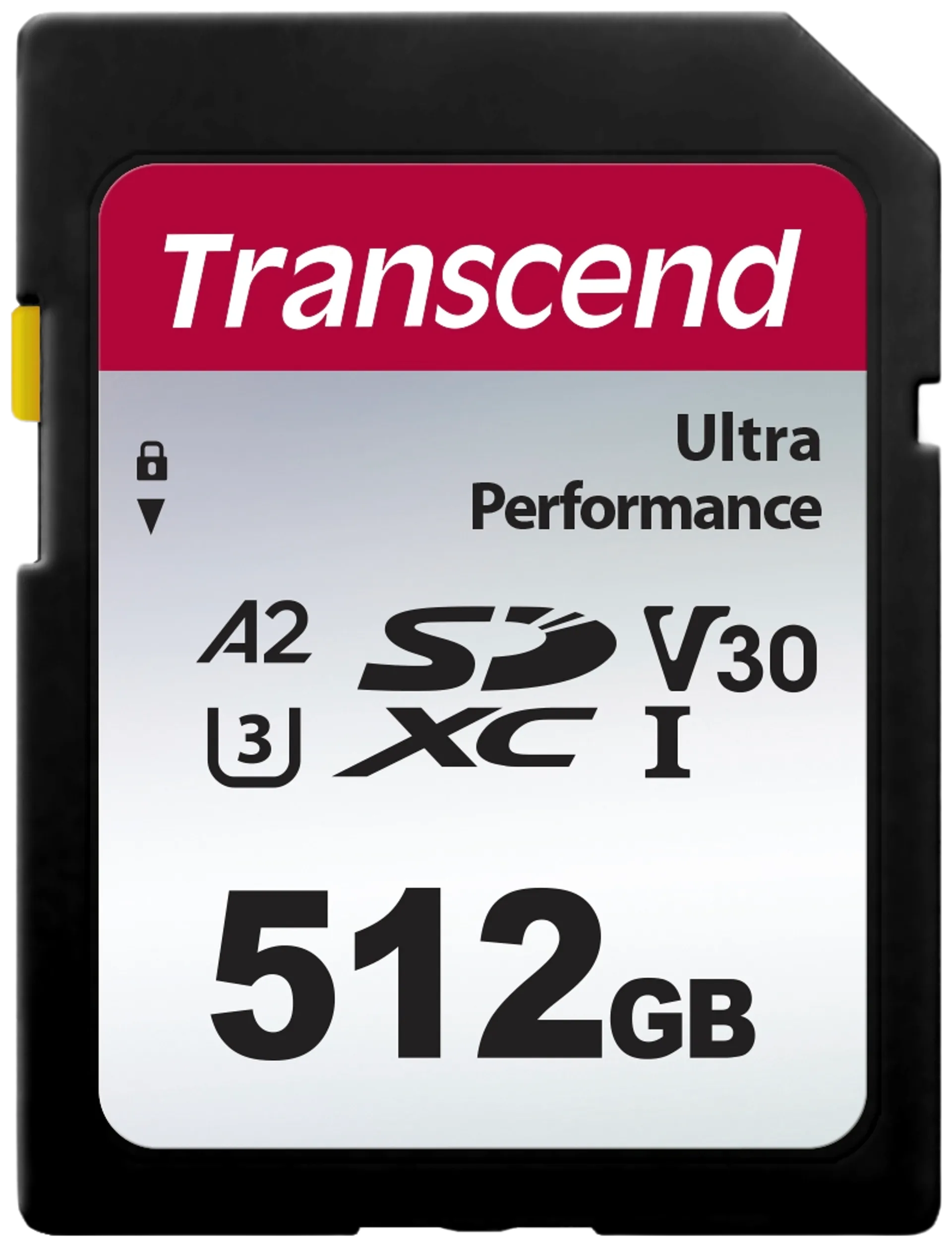 Transcend 340S 512GB U3 SDXC muistikortti (R160 W90 MB/s) - 1
