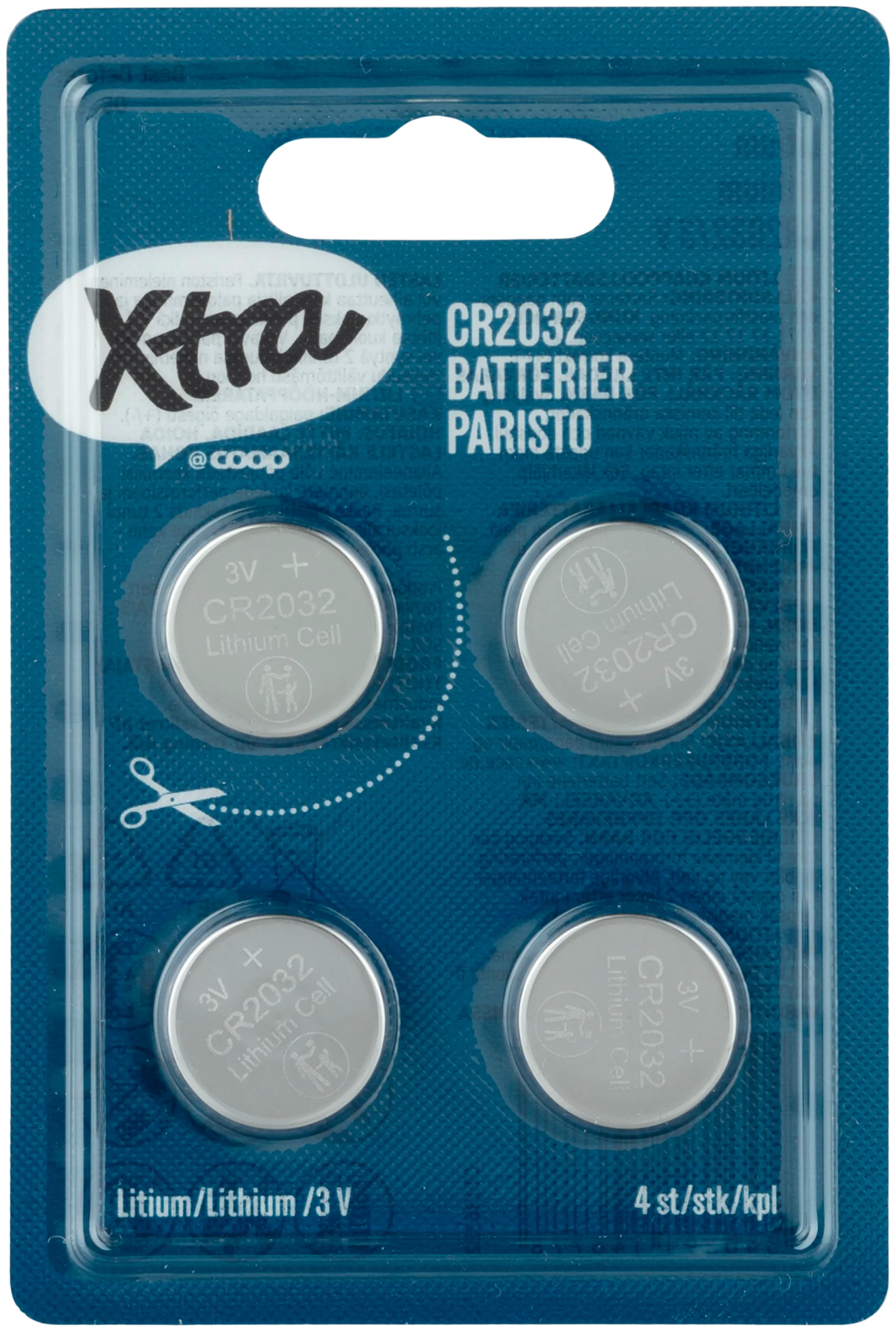 Xtra litiumparisto CR2032/3V 4 kpl