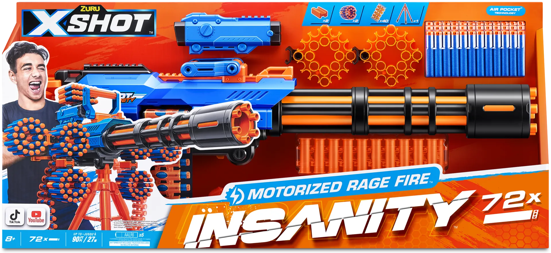 X-Shot Insanity Motorized Age Fire Gatlin Gun - 3