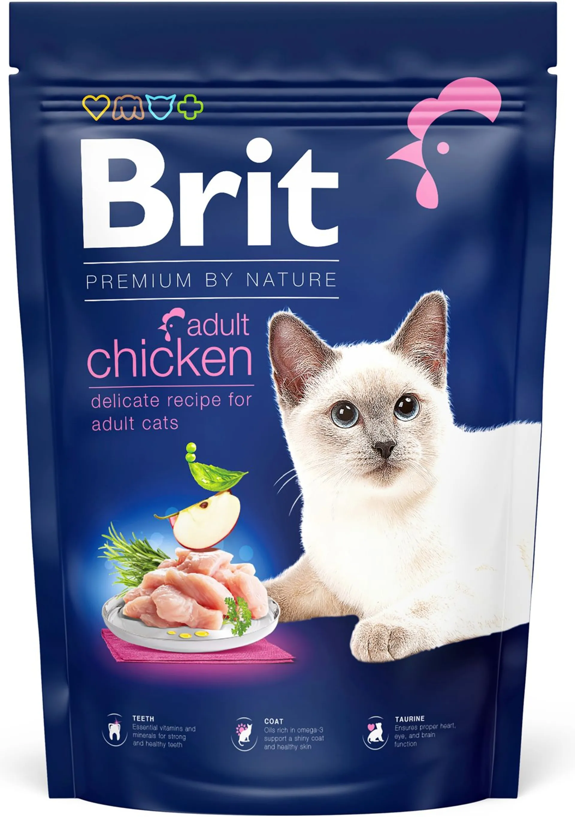 Brit Premium by Nature Kanaa aikuisille kissoille 1,5 kg