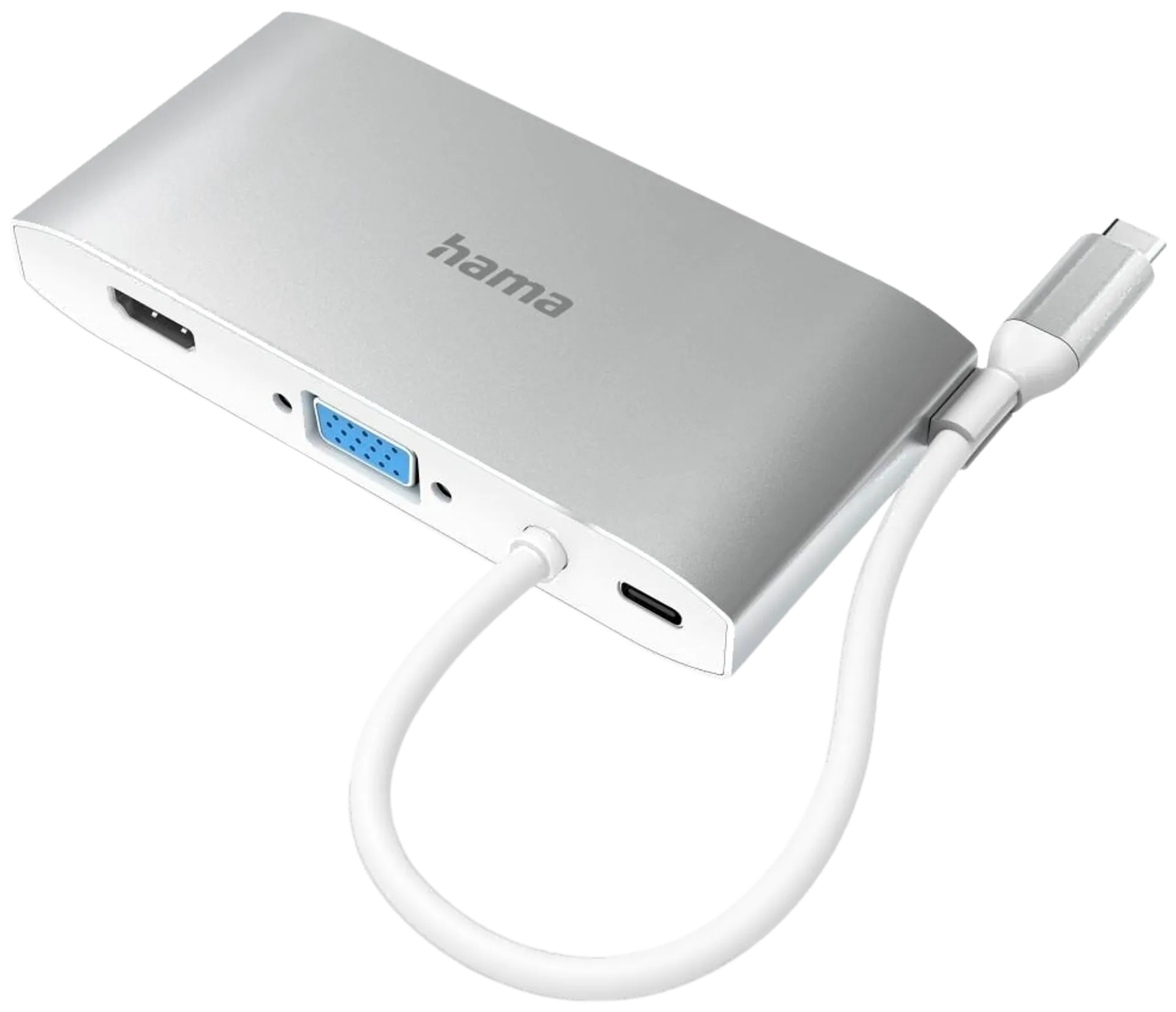 Hama USB-C -hubi, 8-porttinen, 3 x USB-A, 2 x USB-C, VGA, HDMI™, LAN, USB 3.2 Gen 1, 0,15 m - 2