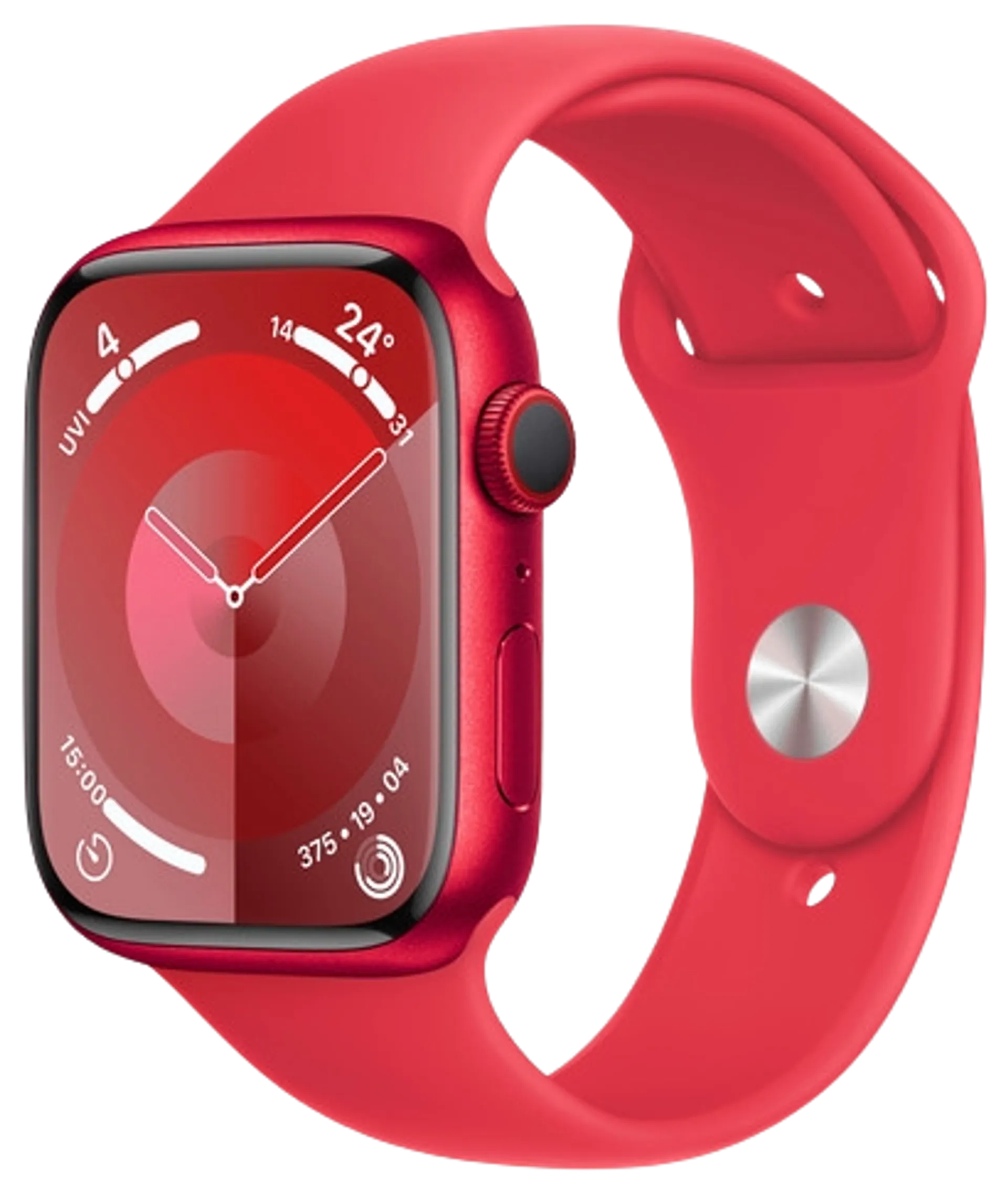 Apple watch Series 9 GPS 41mm punainen alumiinikotelo punainen urheiluranneke - M/L MRXH3KS/A