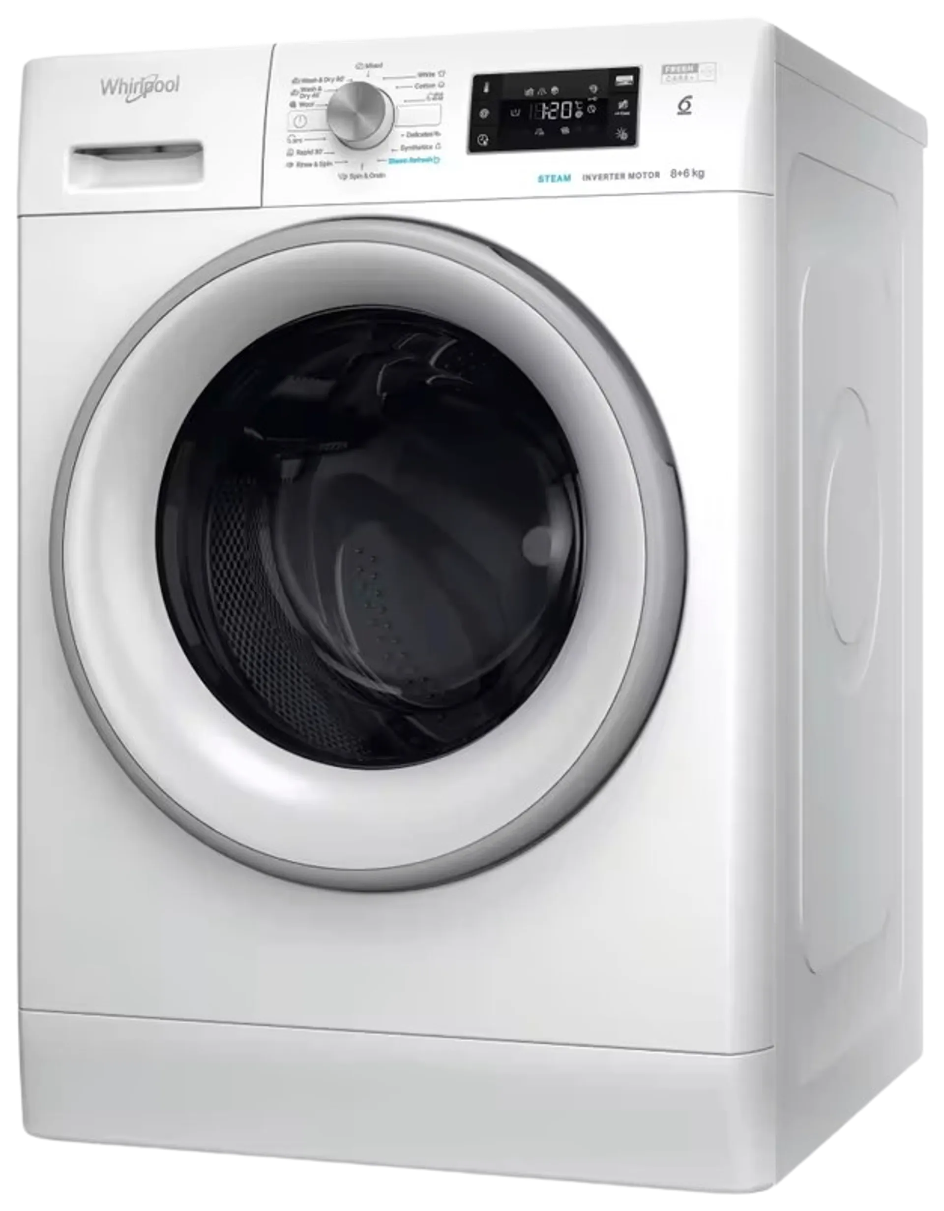 Whirlpool kuivaava pyykinpesukone FFWDB 864489 SV EE valkoinen - 1