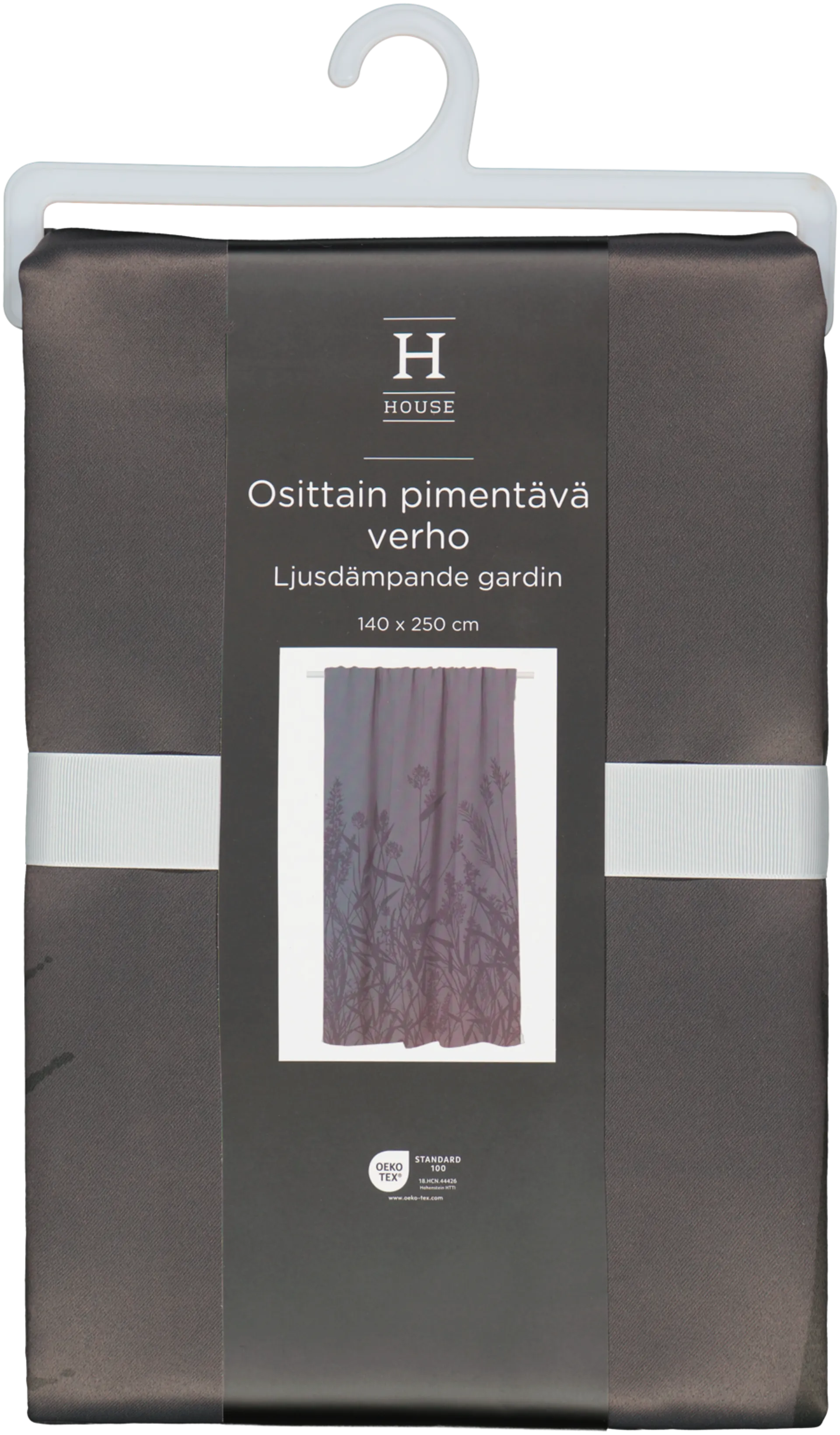 House pimentävä verho Marli-Mavis 140x250 cm harmaa - 2