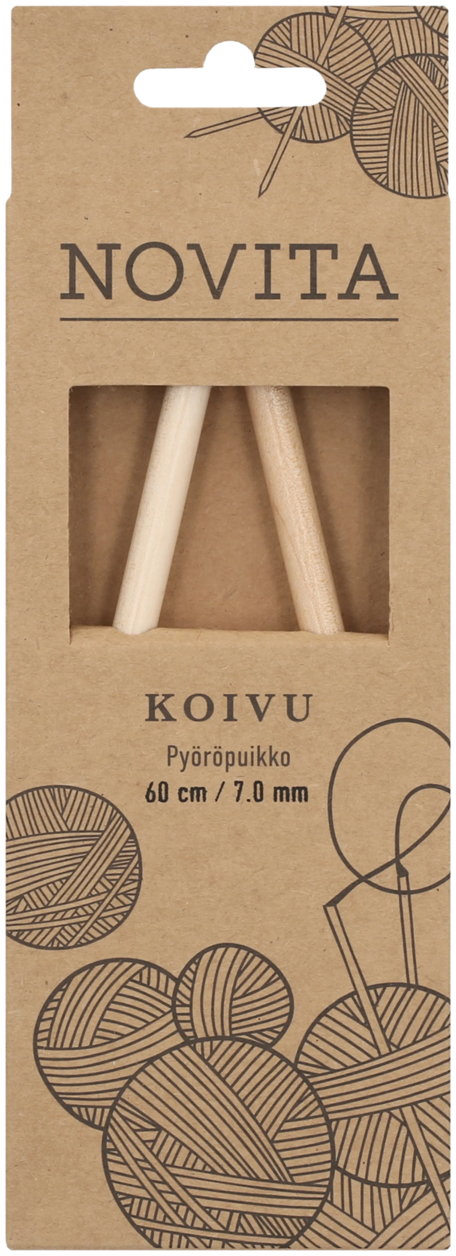 Novita Pyöröpuikko koivu 60cm - 7mm