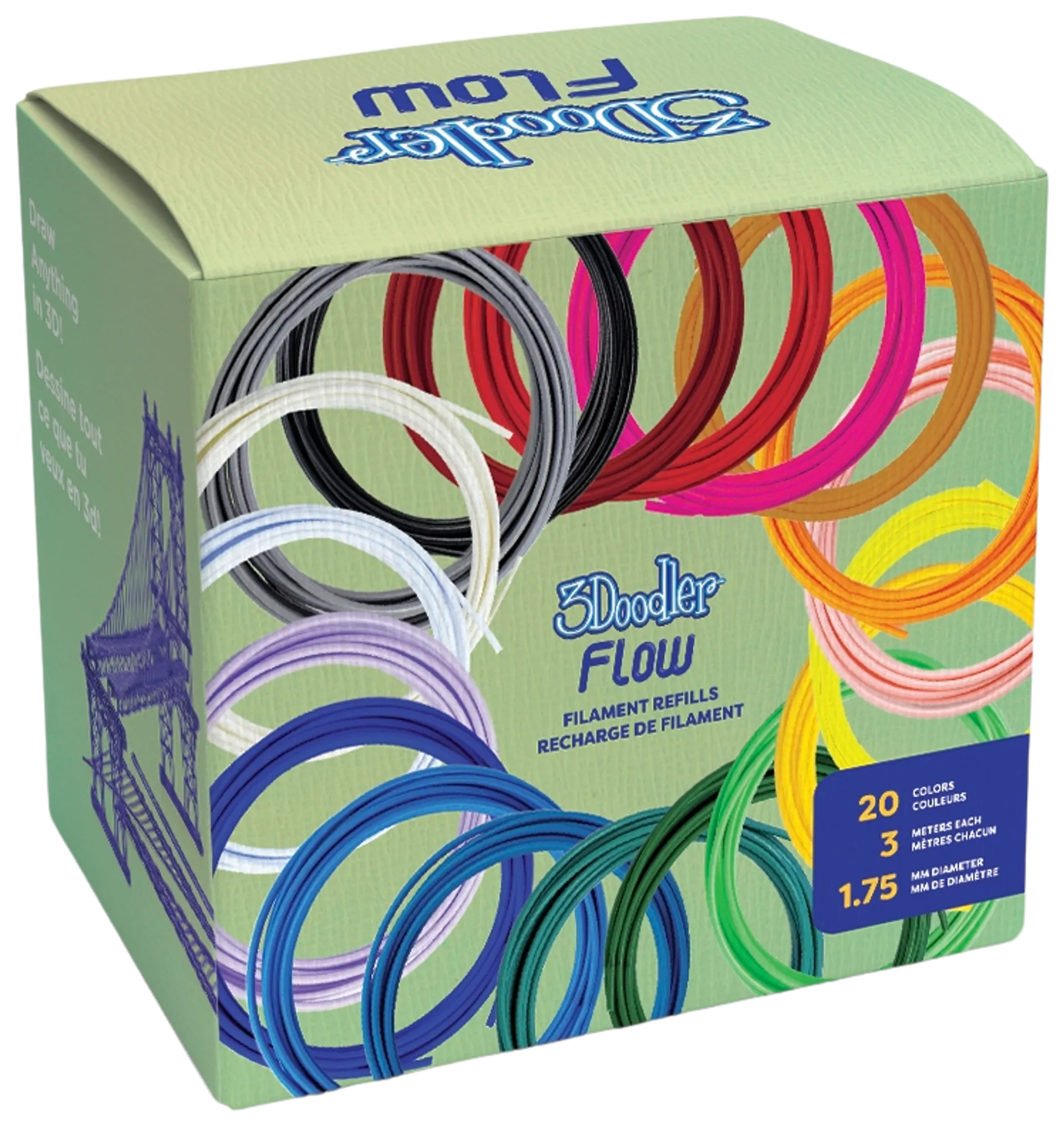 3D filamentti 3Doodler FLOW 1,75mm 20 rullaa - 1