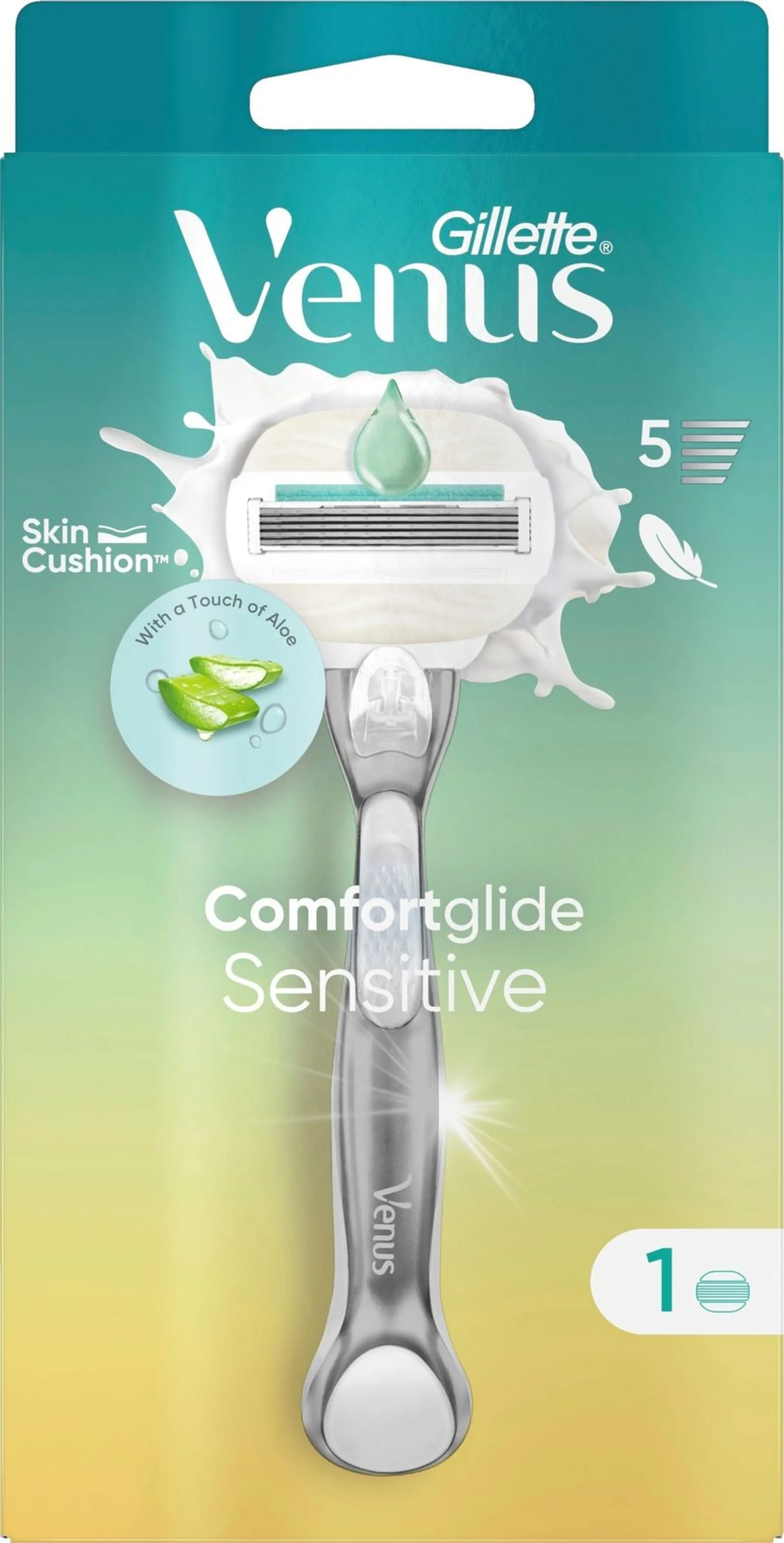 Gillette Venus Comfortglide Sensitive with Aloe ihokarvanajohöylä