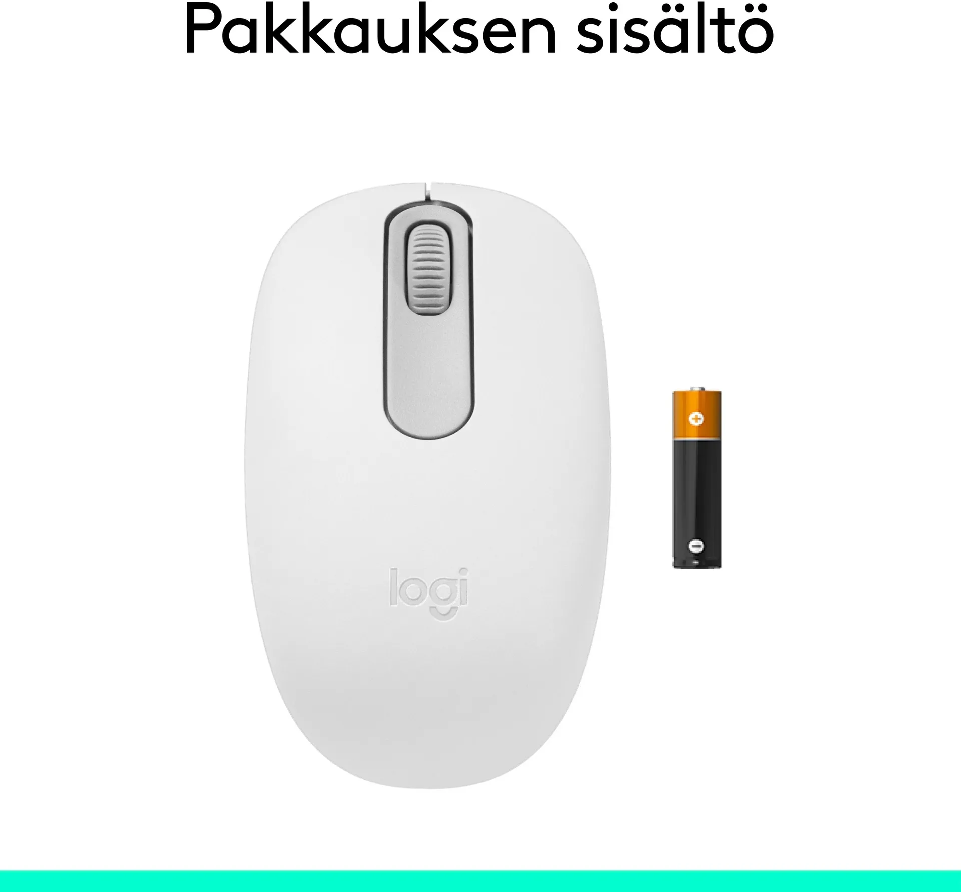 LOGITECH M196 Bluetooth Mouse - Off White - 3