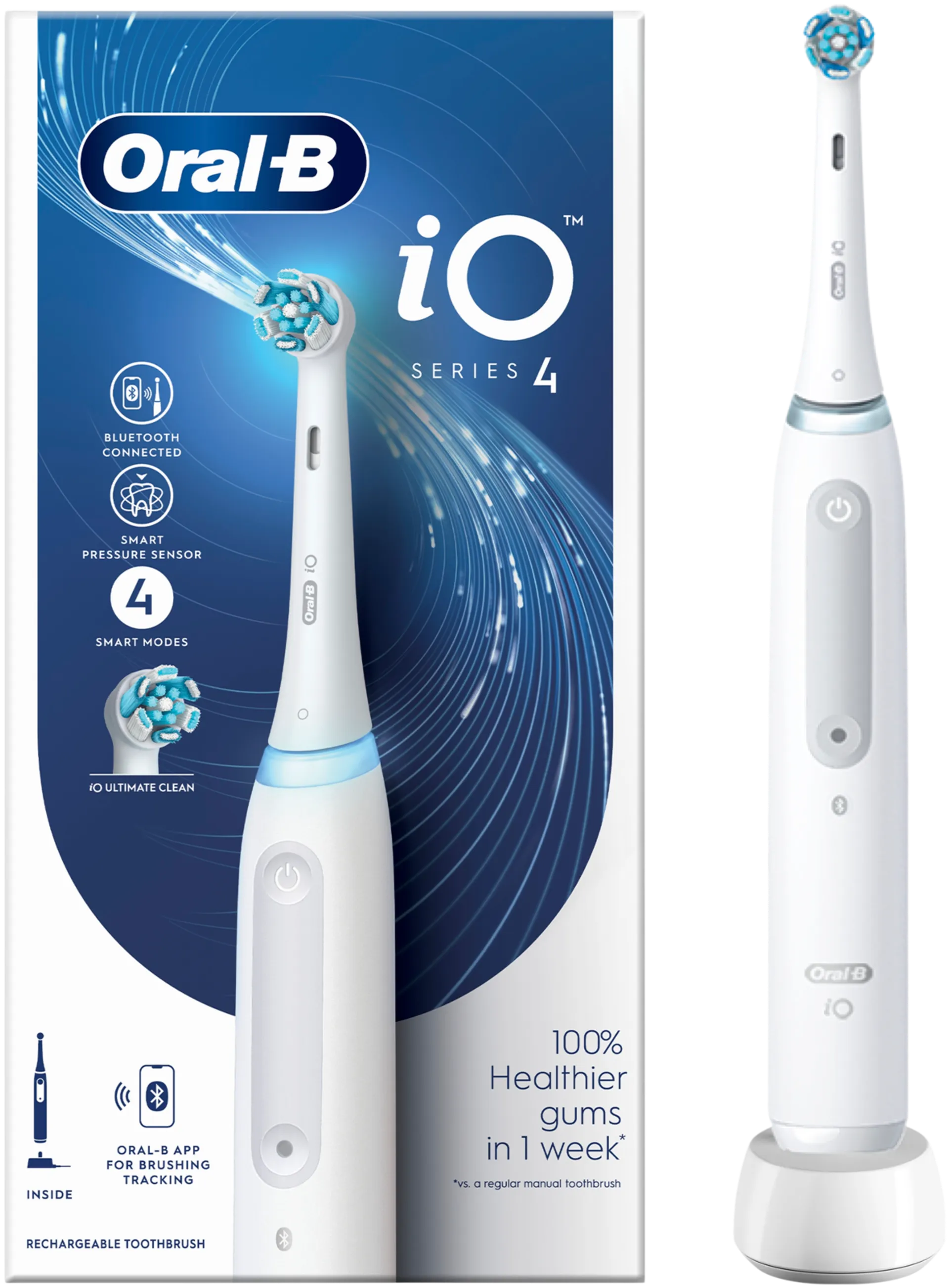 Oral-B iO 4 White -Sähköhammasharja Braun-tekniikalla - 2