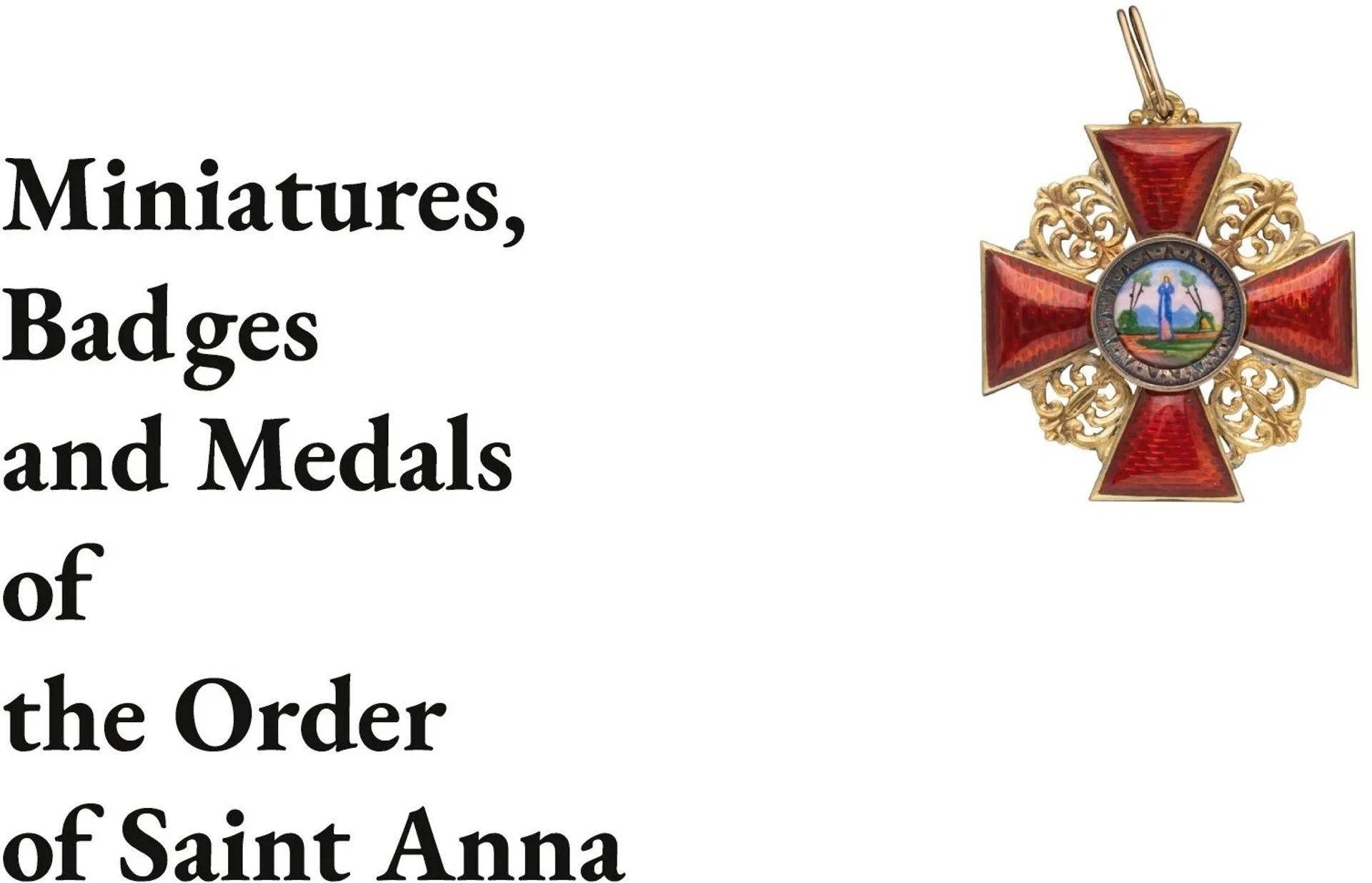 Lindblad, Miniatures, Badges and Medals of The Order of Saint Anna