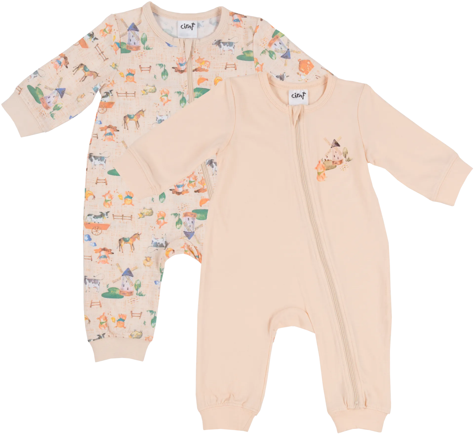 Ciraf vauvojen pyjama 250B242902 2-pack - ecru - 1