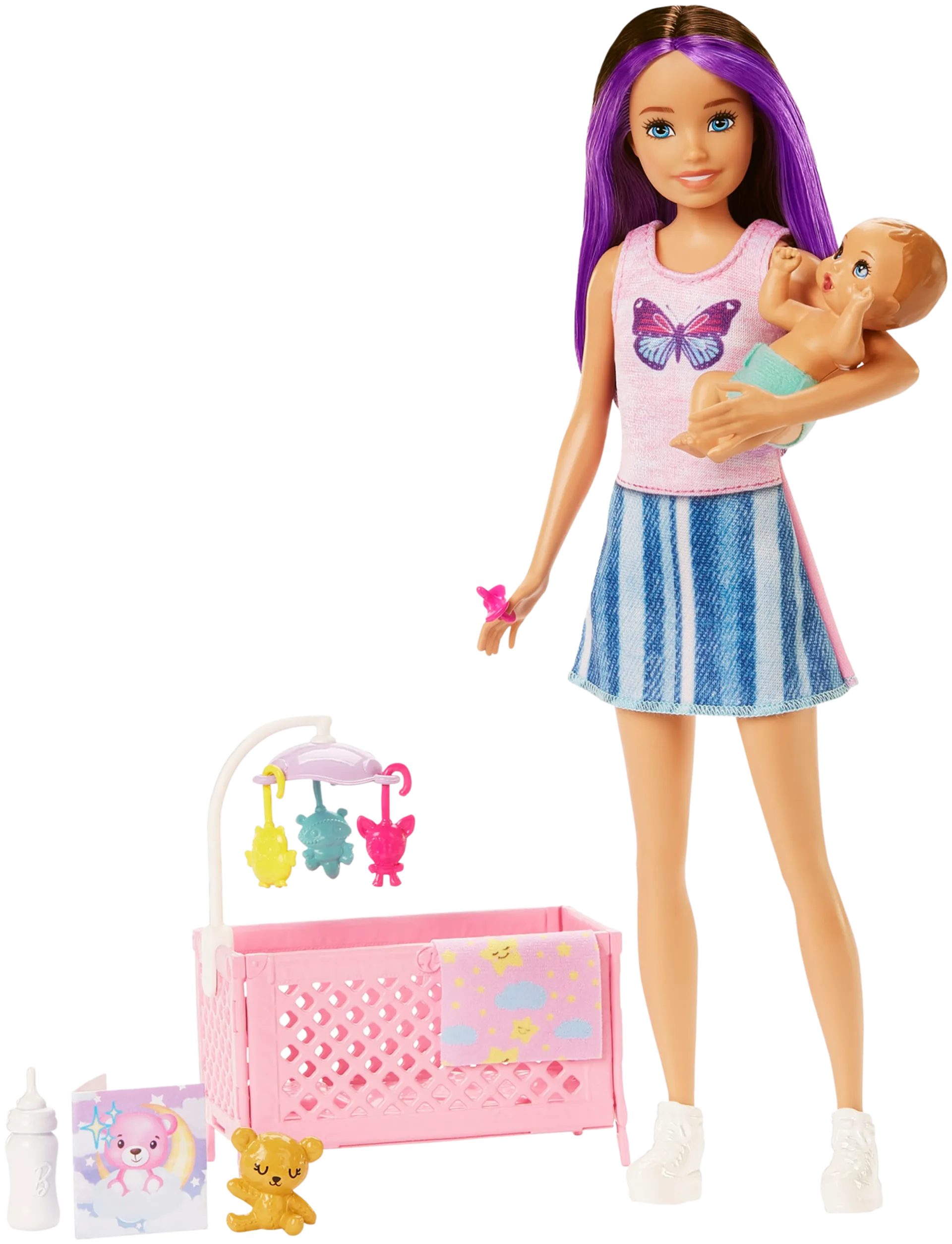 Barbie Skipper Sleepy Baby Playset Hjy33 - 1