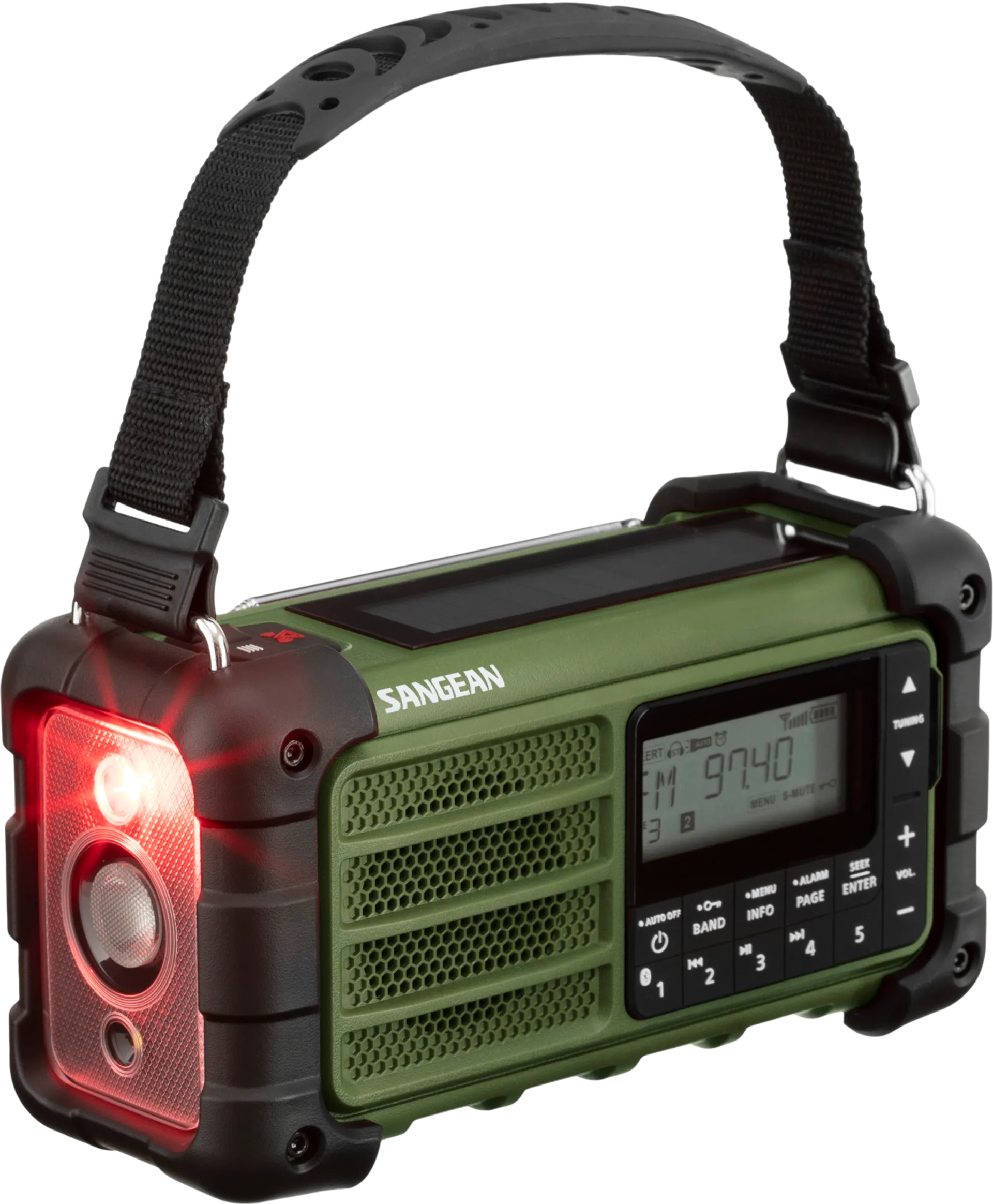 Sangean MMR-99 ladattava AM/FM-radio bluetooth yhteydellä, Forest-green - 4