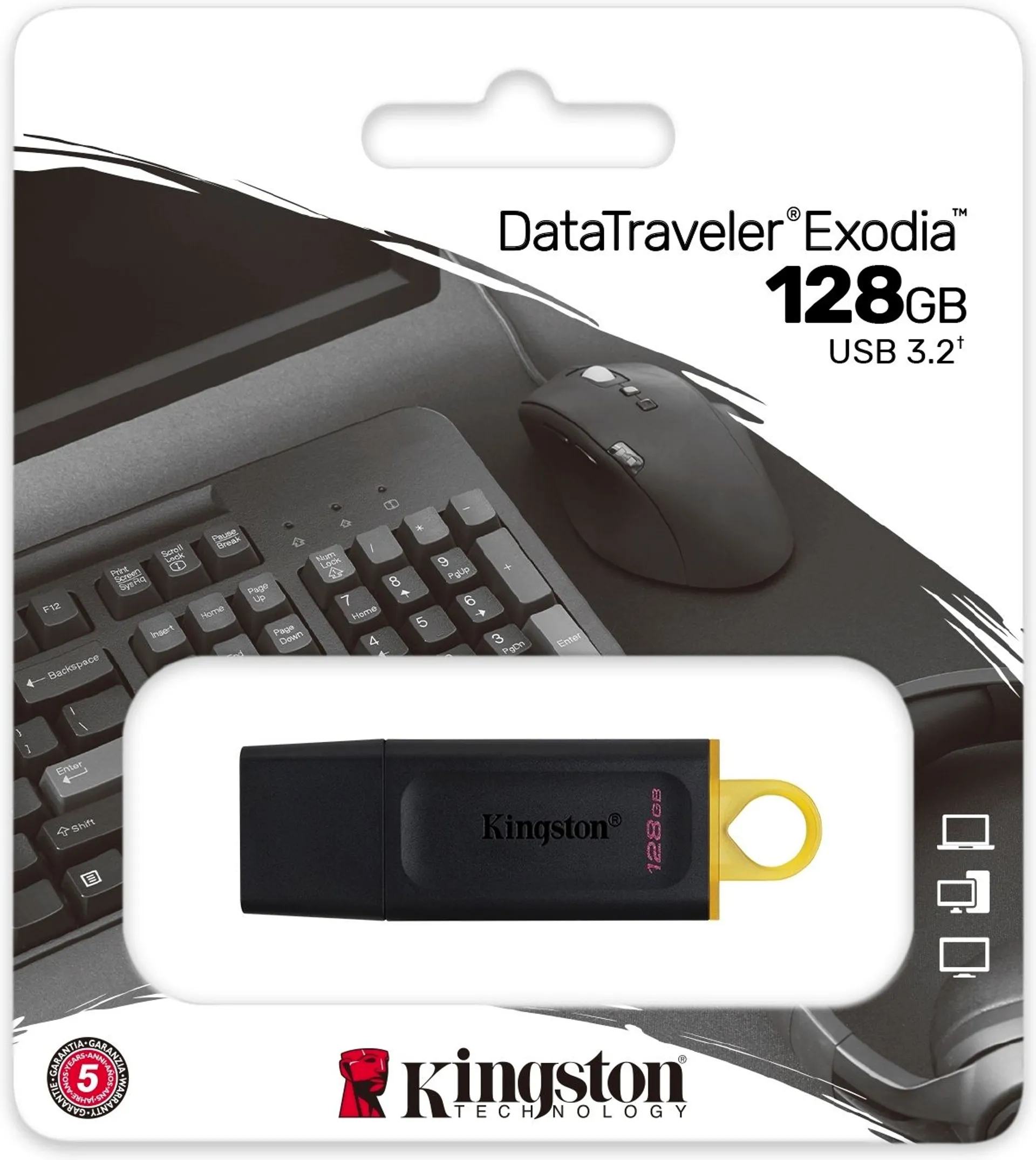 KINGSTON USB-Muisti 128GB USB3.2. EXODIA - 1