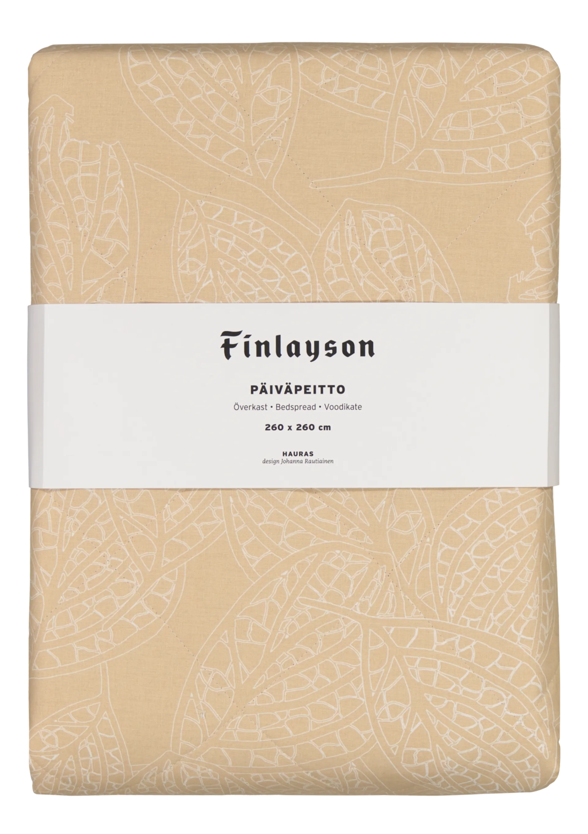 Finlayson päiväpeitto Hauras 260x260 cm beige - 2