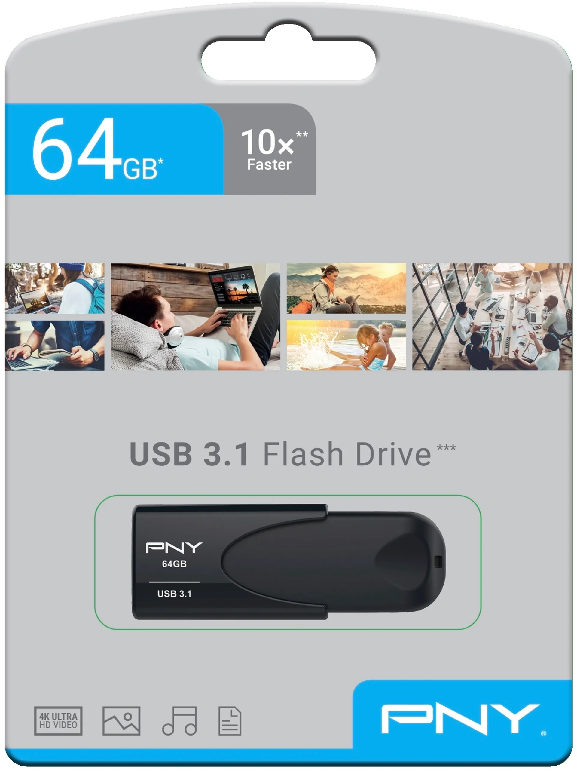 PNY Attaché 4 USB 3.1 64GB muistitikku
