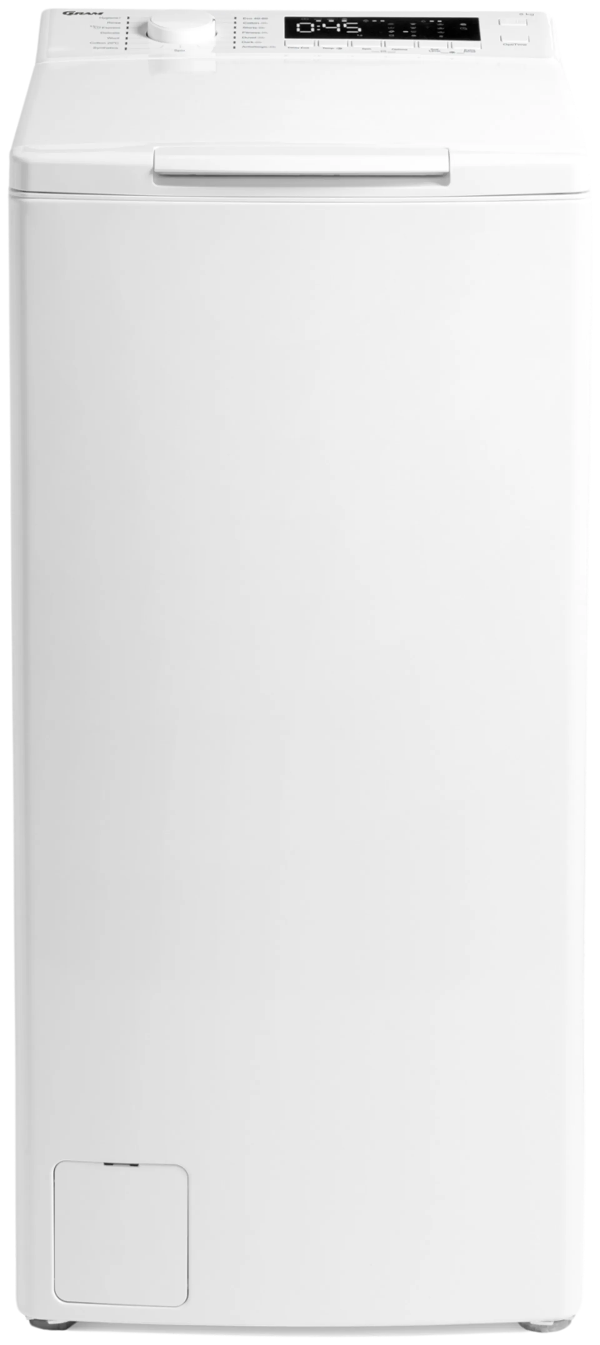 Gram päältä täytettävä pyykinpesukone WTL 20813-90 8kg valkoinen - 1