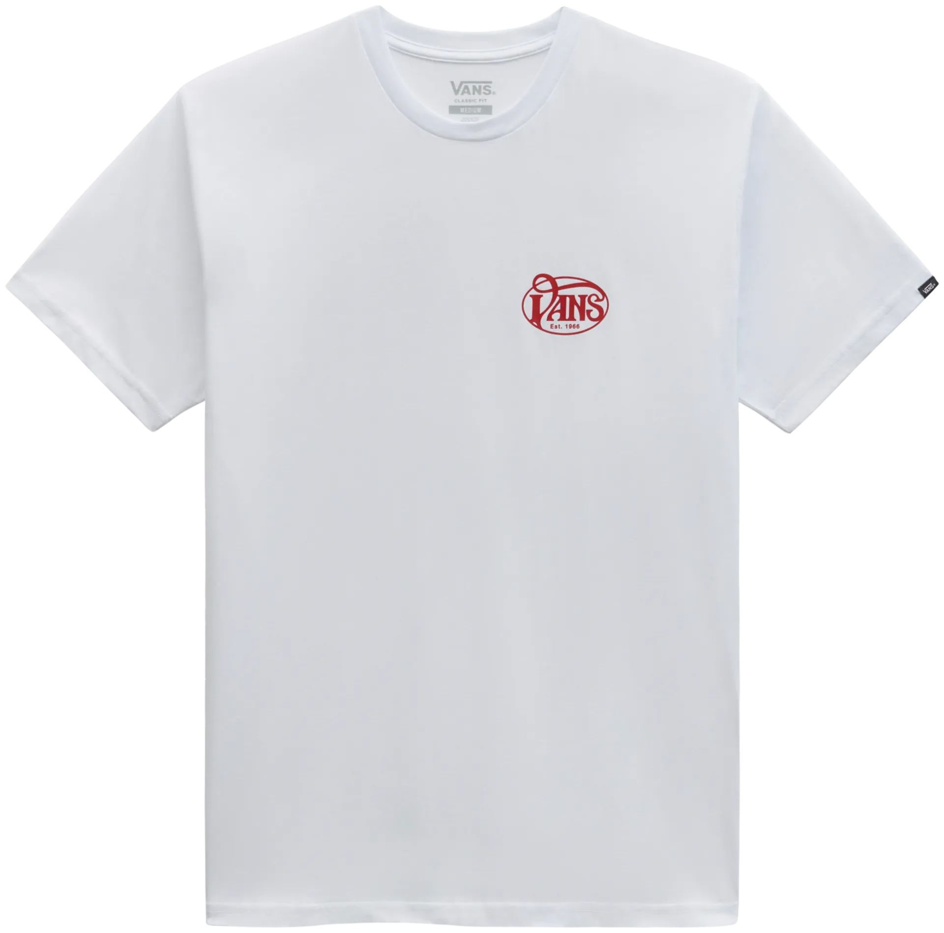 Vans miesten t-paita Oval script - WHITE - 1