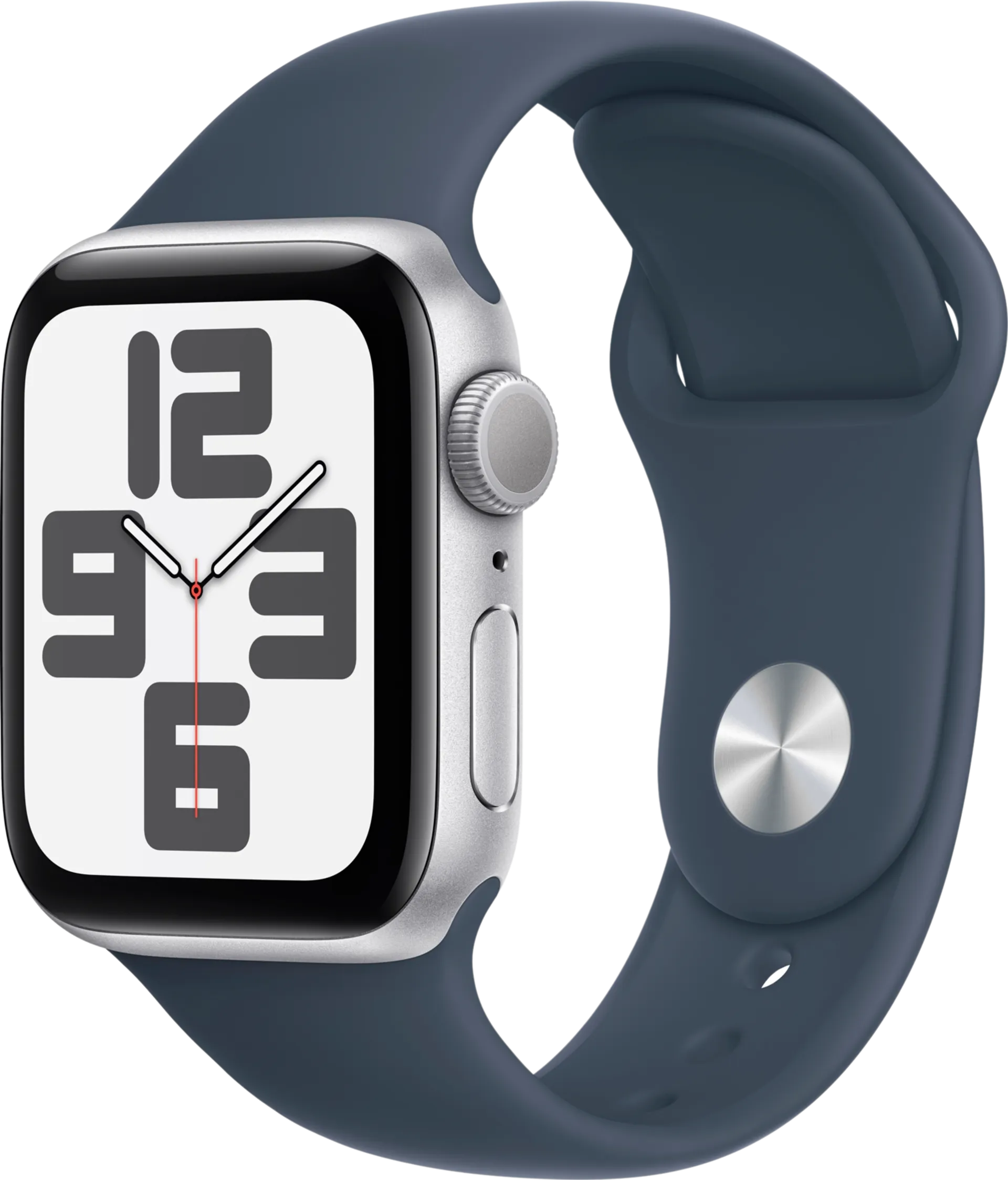 Apple watch SE GPS 40mm Hopeinen alumiinikotelo Myrskynsininen urheiluranneke - S/M MRE13KS/A