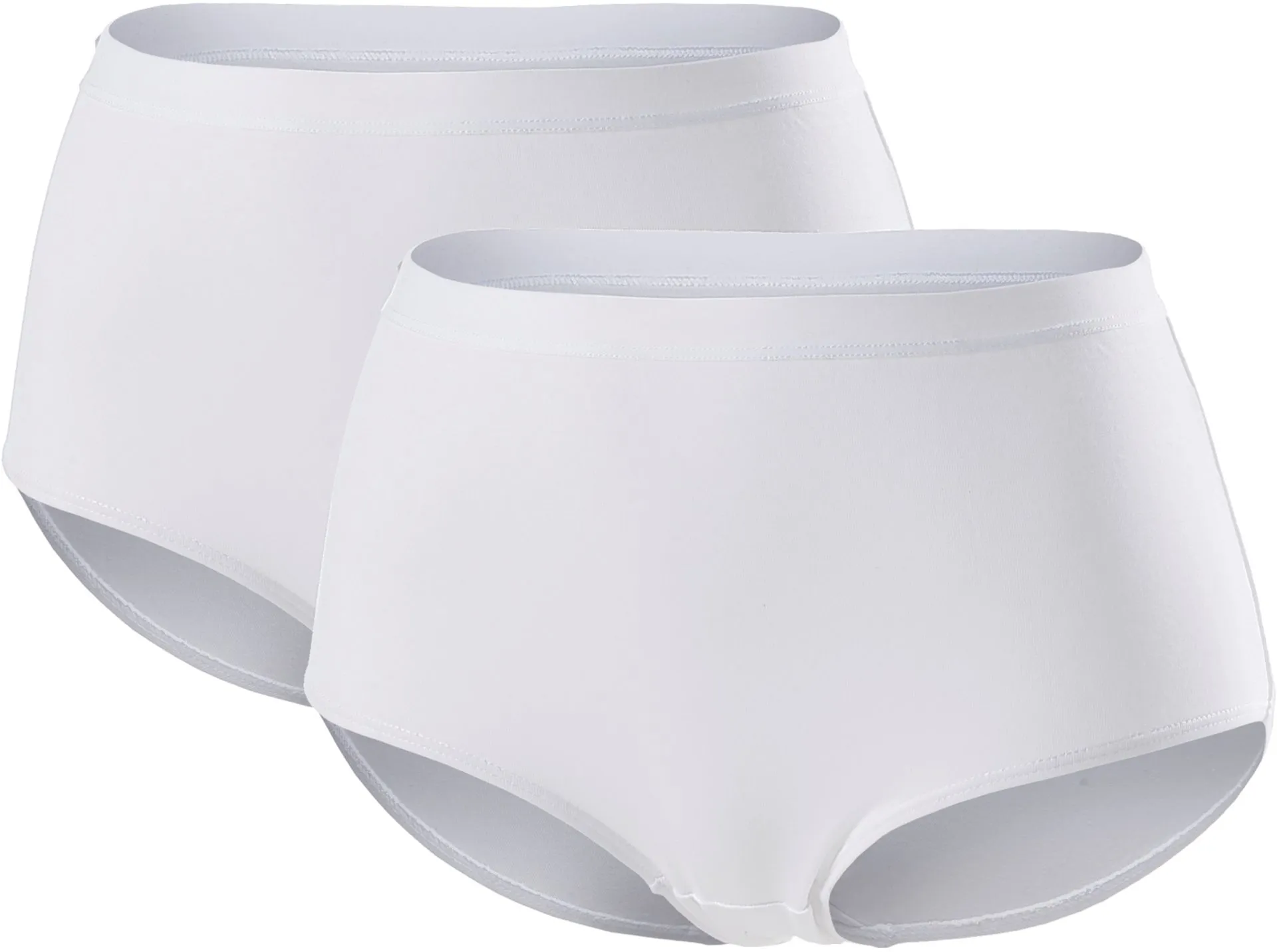 Pierre Robert naisten alushousut Basics Maxi Highwaist 2-pack HA58 - WHITE - 1
