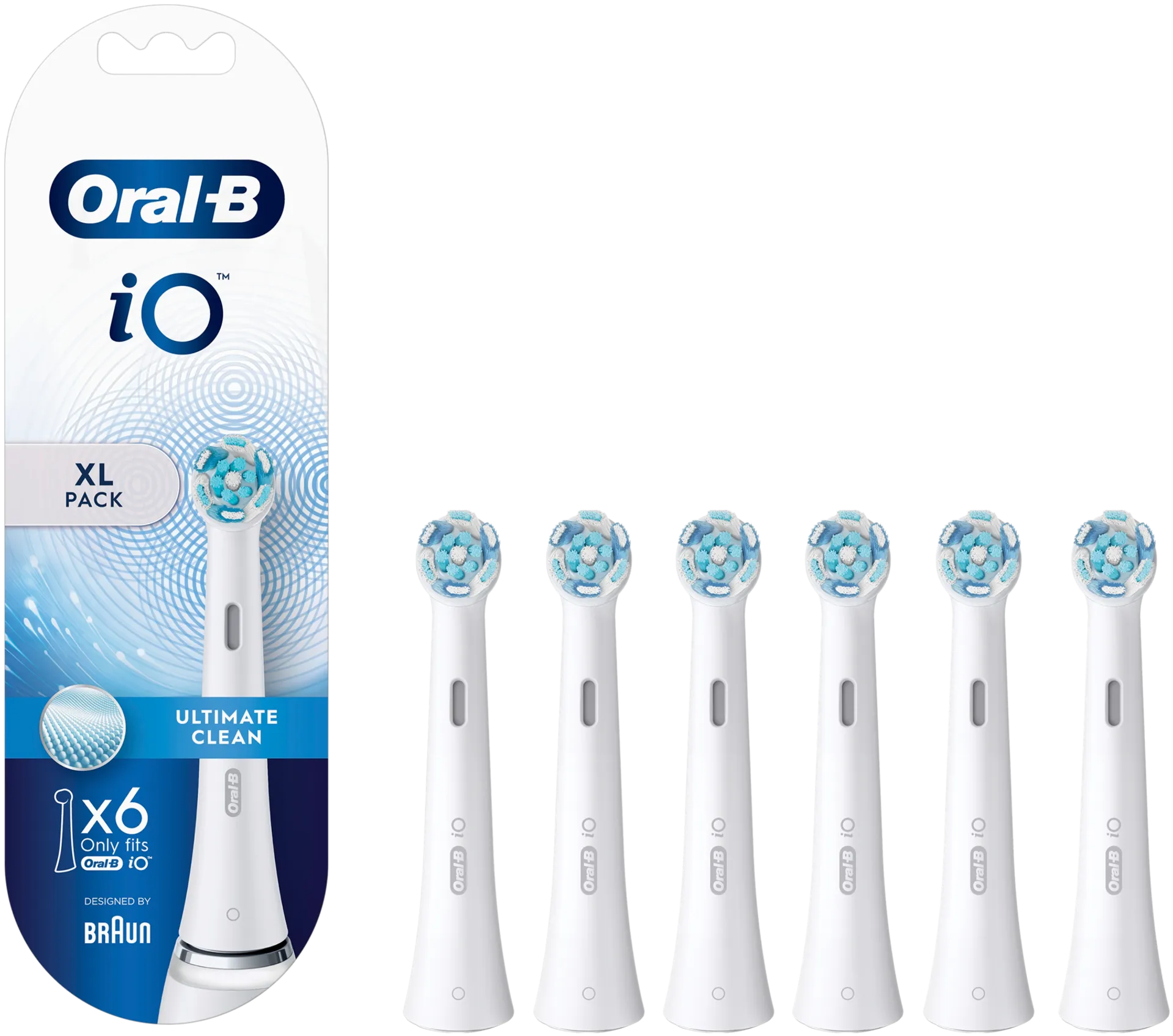 Oral-B iO Ultimate Clean -Vaihtoharjat, 6 Kpl Pakkaus