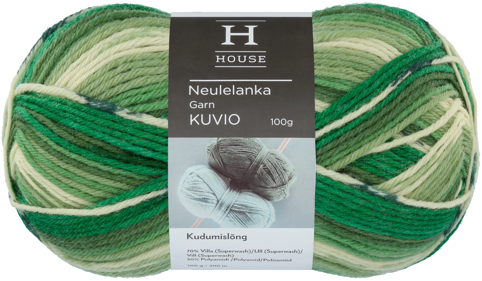 House lanka villasekoite Kuvio 100 g Green/white 81815 - 1