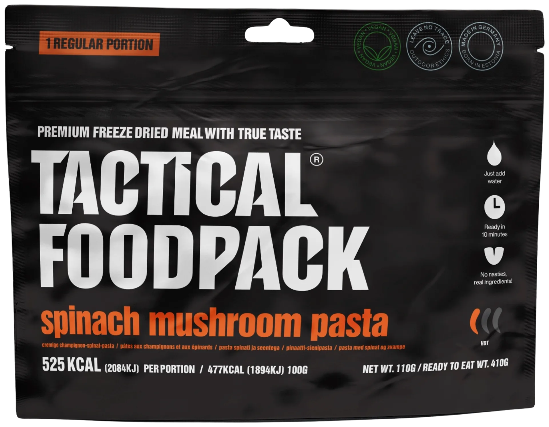 Tactical Foodpack pinaatti-sienipasta