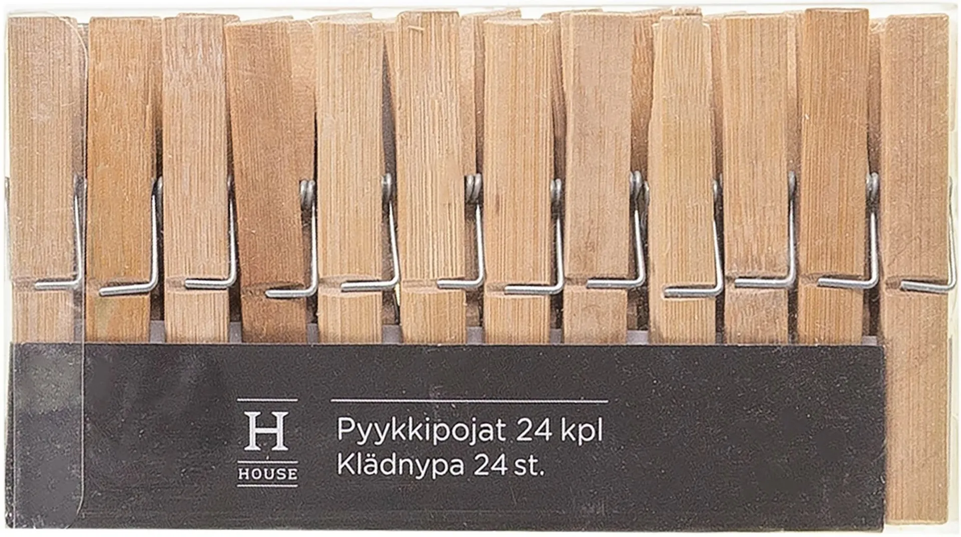 House pyykkipojat 24 kpl bambu