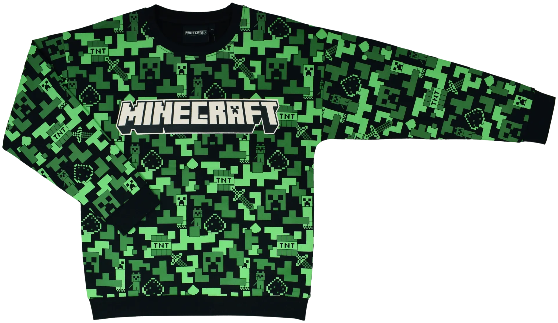 Minecraft nuorten collegepaita - Green/black