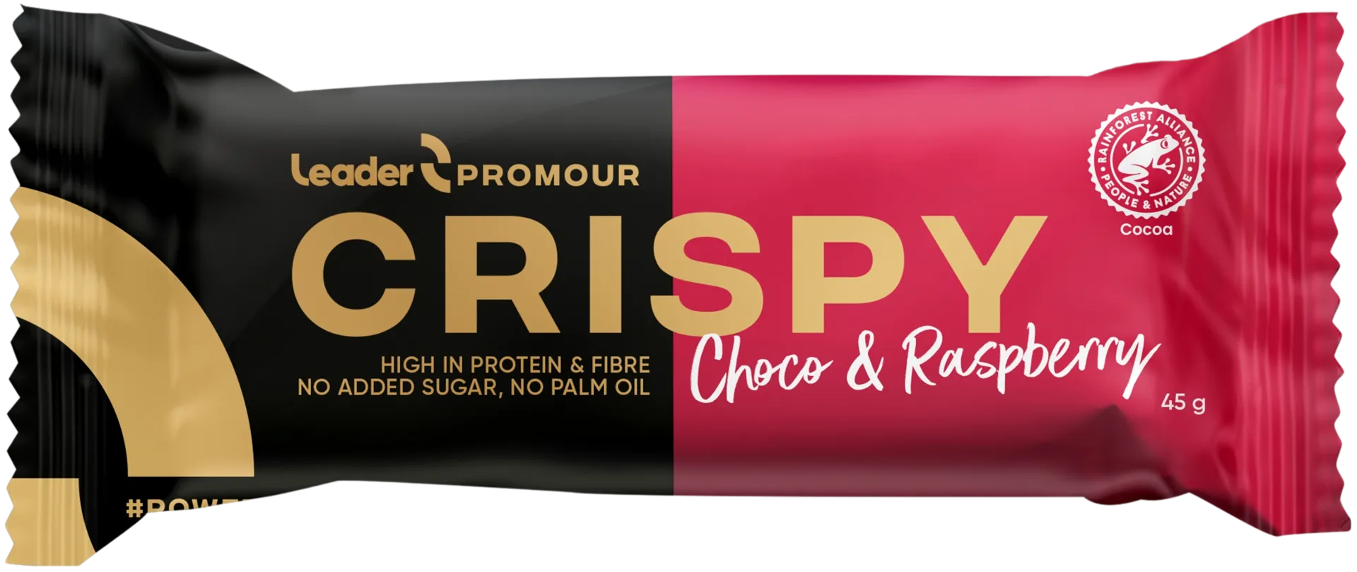 Leader Promour Crispy maitosuklaa & vadelma proteiinipatukka 45 g