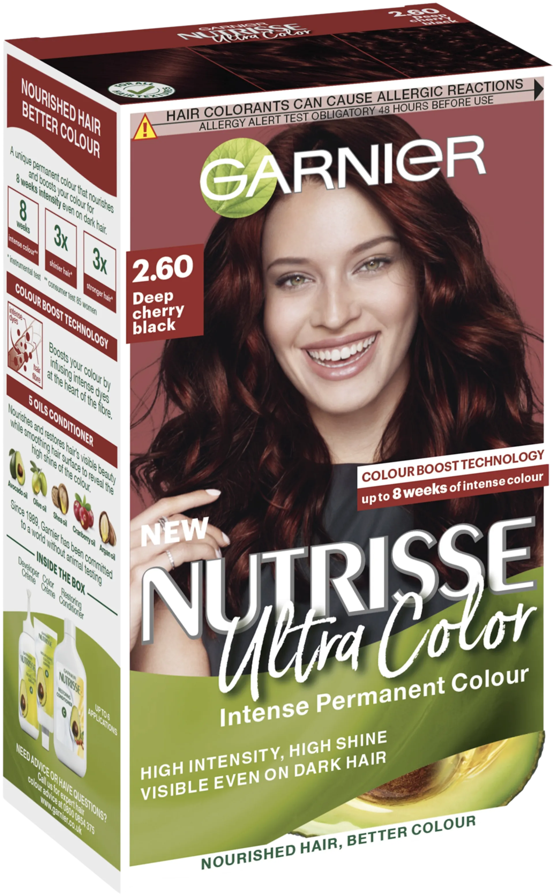 Garnier Nutrisse 2.60 Ultra Color Kirsikkainen Musta kestoväri 1kpl - 1