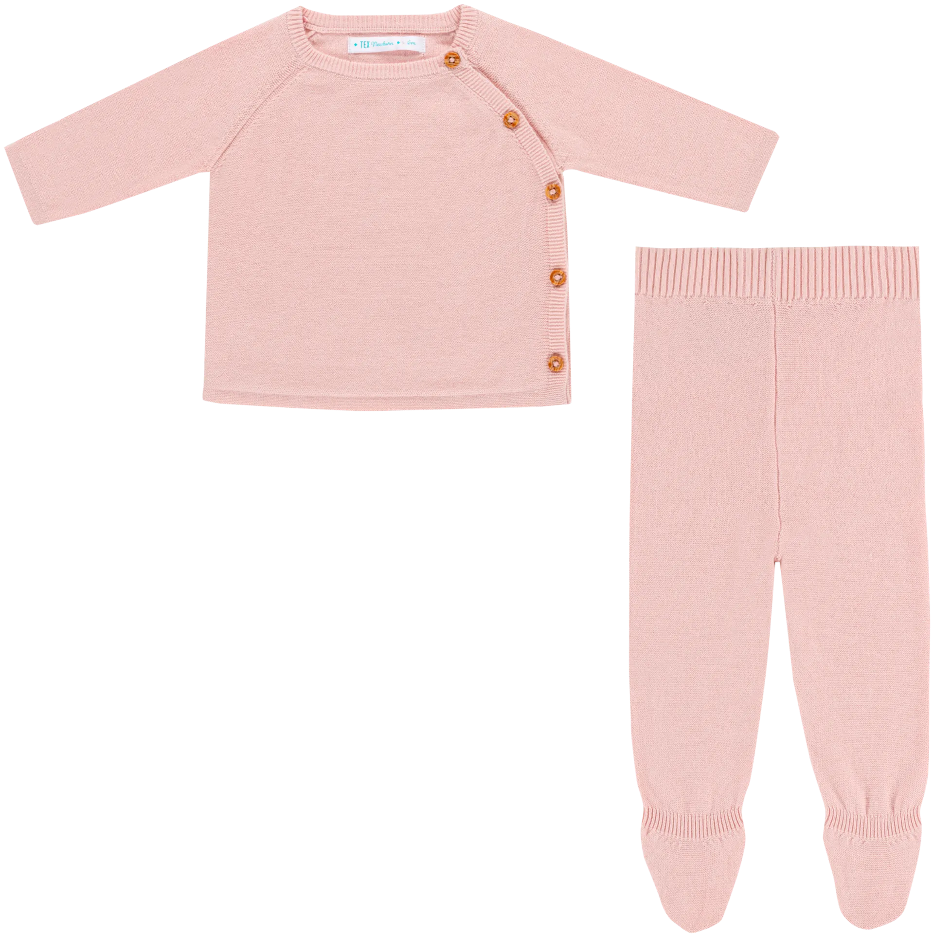 TEX BABY neulesetti 2-osainen I967132 - PINK 2 - 1