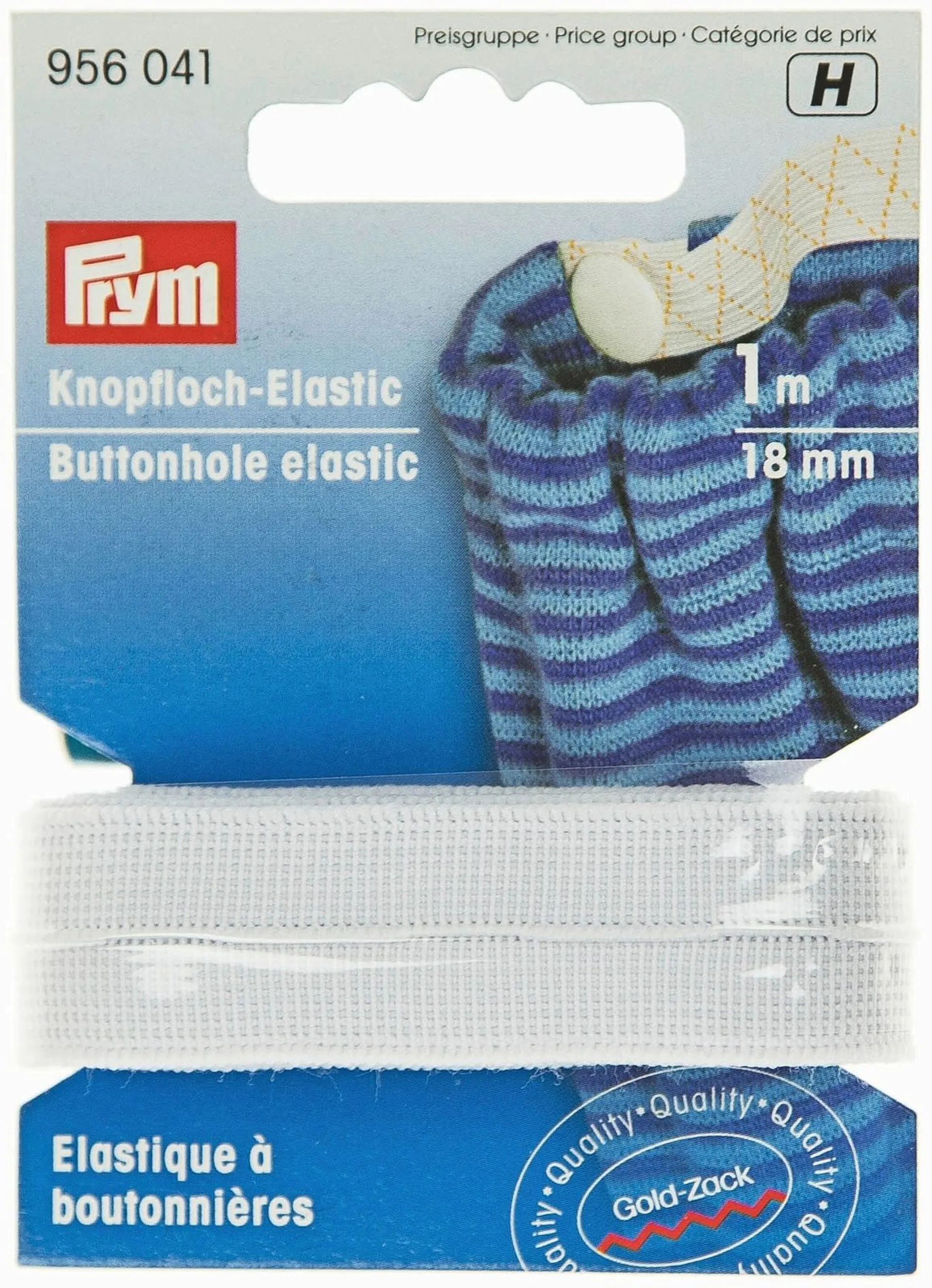 Prym reikäkuminauha 18 mm 1 m/pakkaus - VALKOINEN