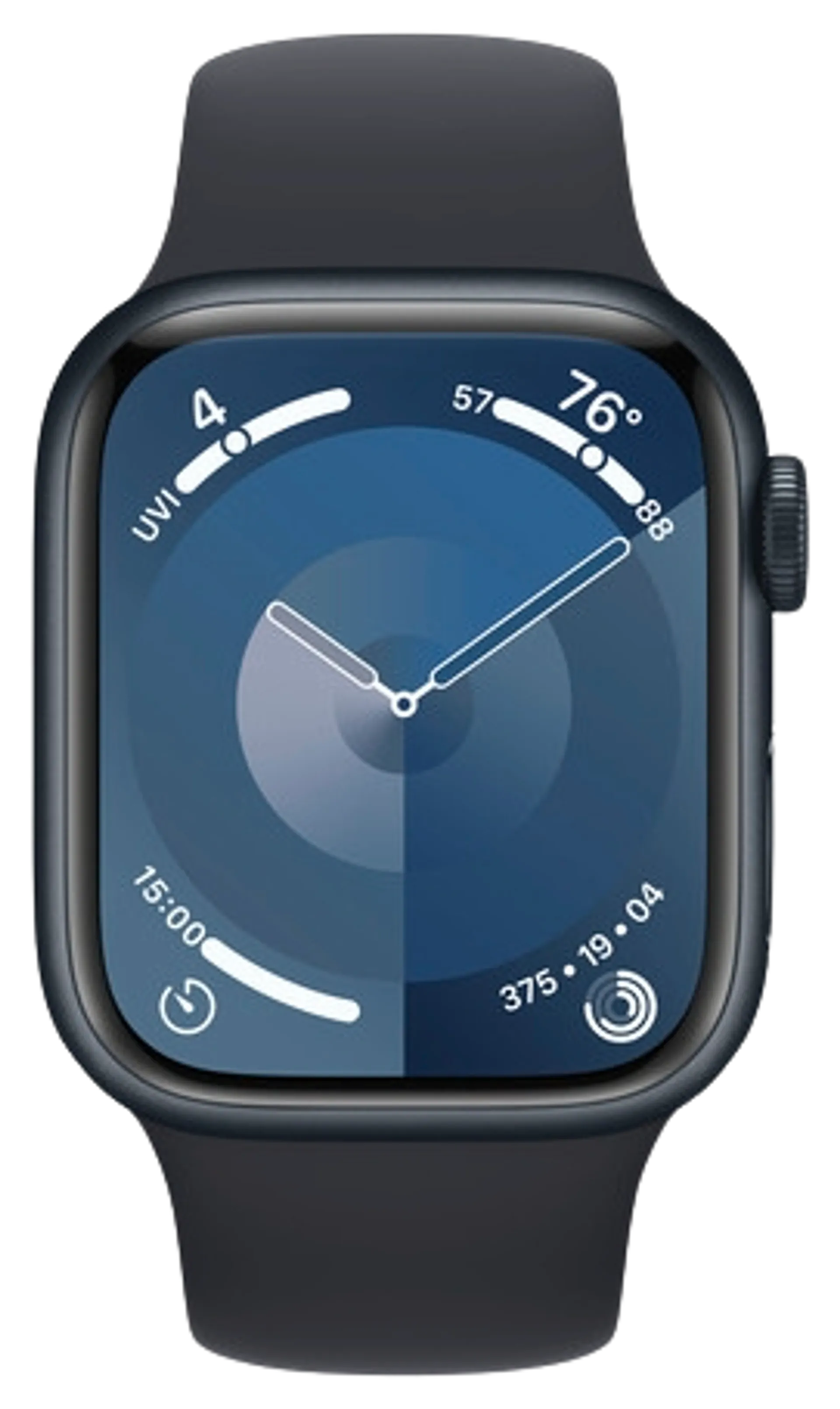 Apple watch Series 9 GPS + Cellular 41mm keskiyönsininen alumiinikotelo keskiyönsininen urheiluranneke - S/M MRHR3KS/A