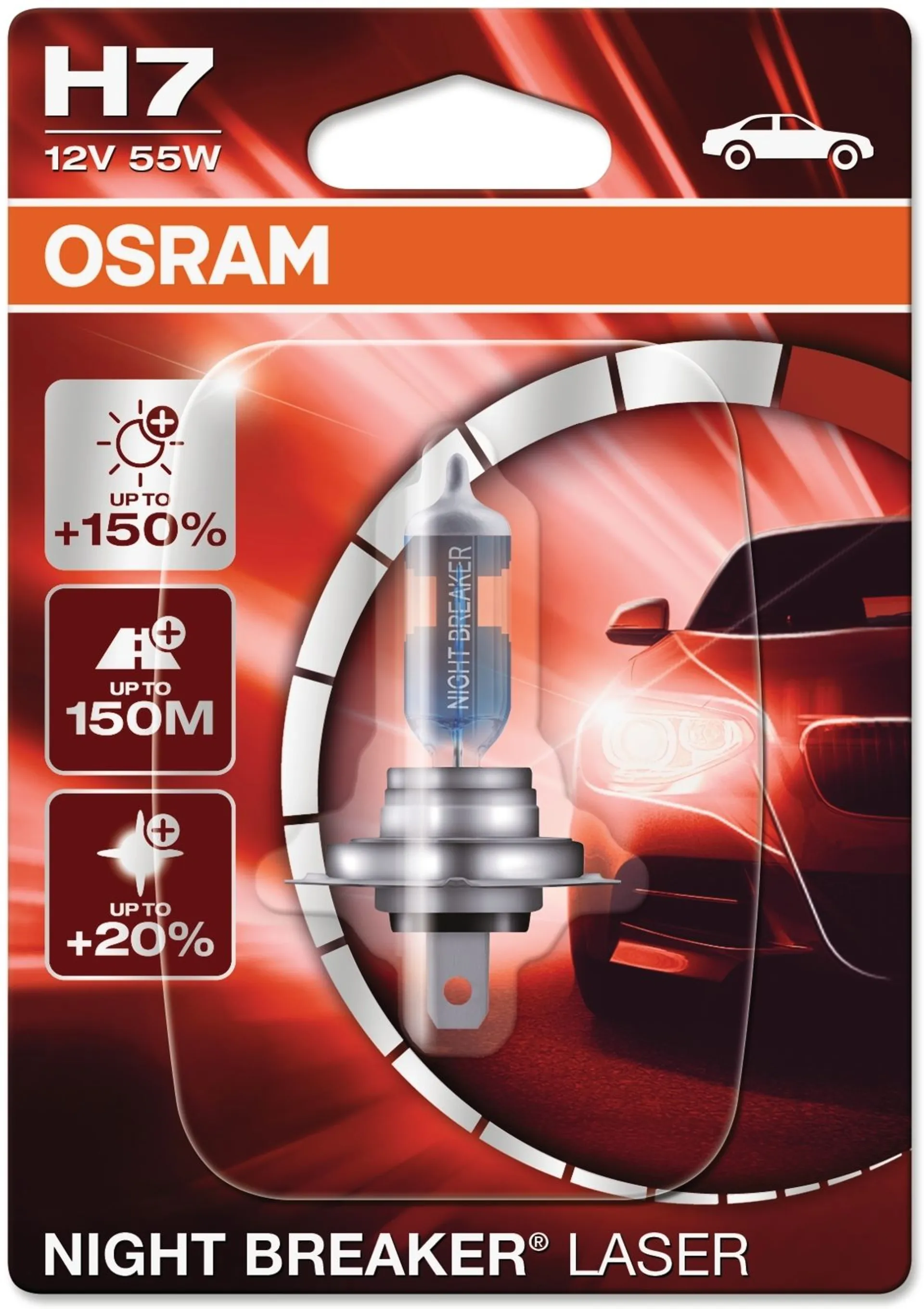 Osram Night Breaker Laser H7 12v 55W polttimo