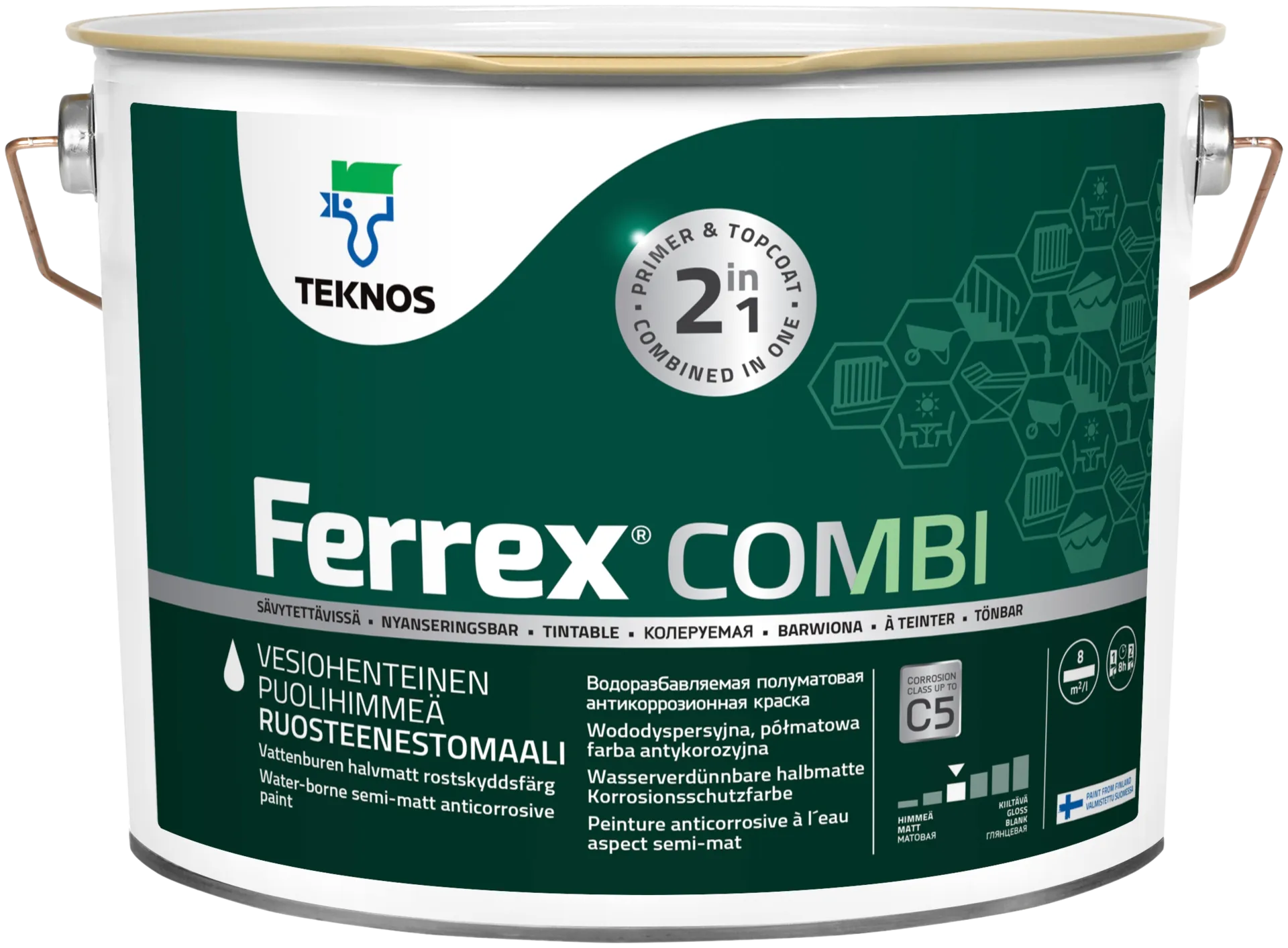 Teknos Ferrex Combi ruosteenestomaali 9l PM3 vain sävytykseen