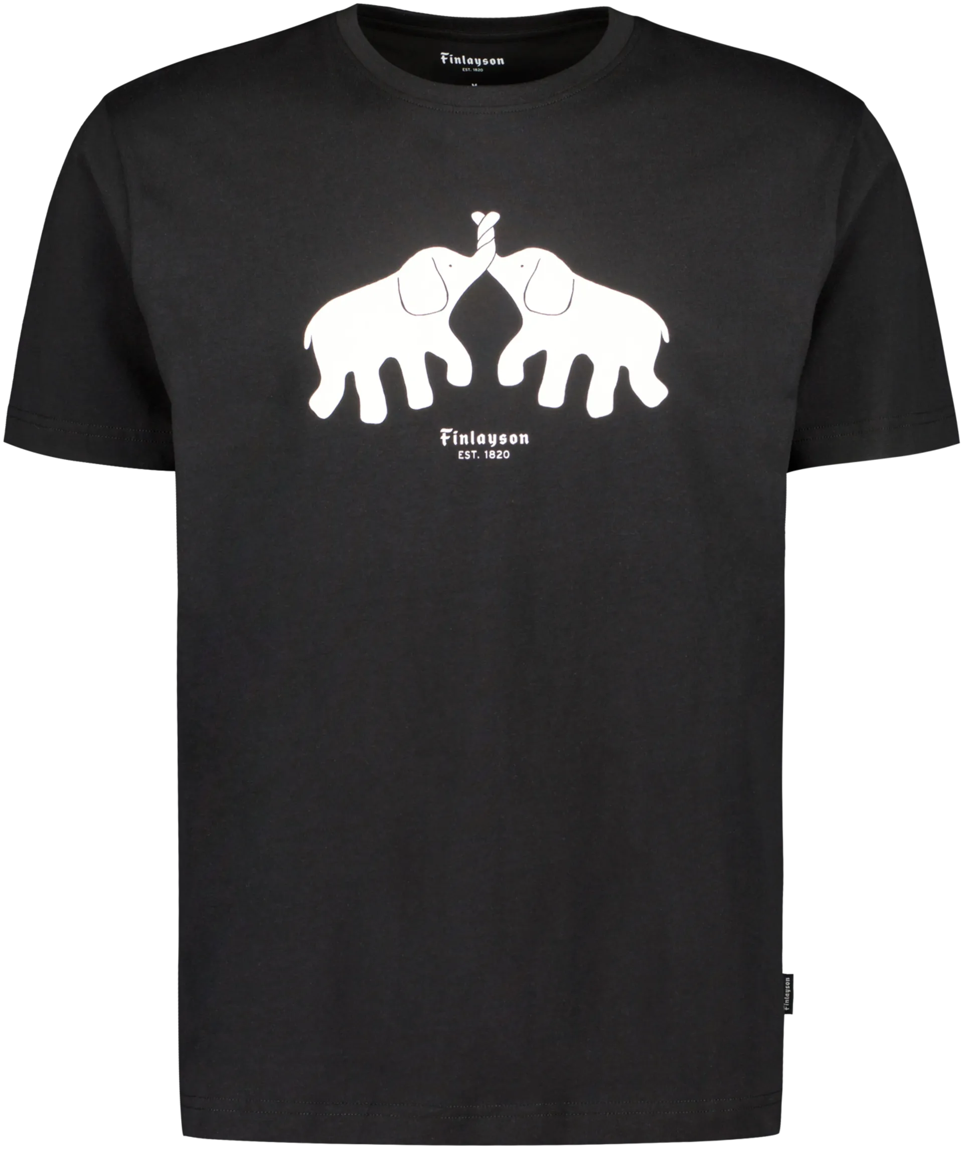 Finlayson Arkismi miesten T-paita Elefantti Kaverukset - BLACK - 1