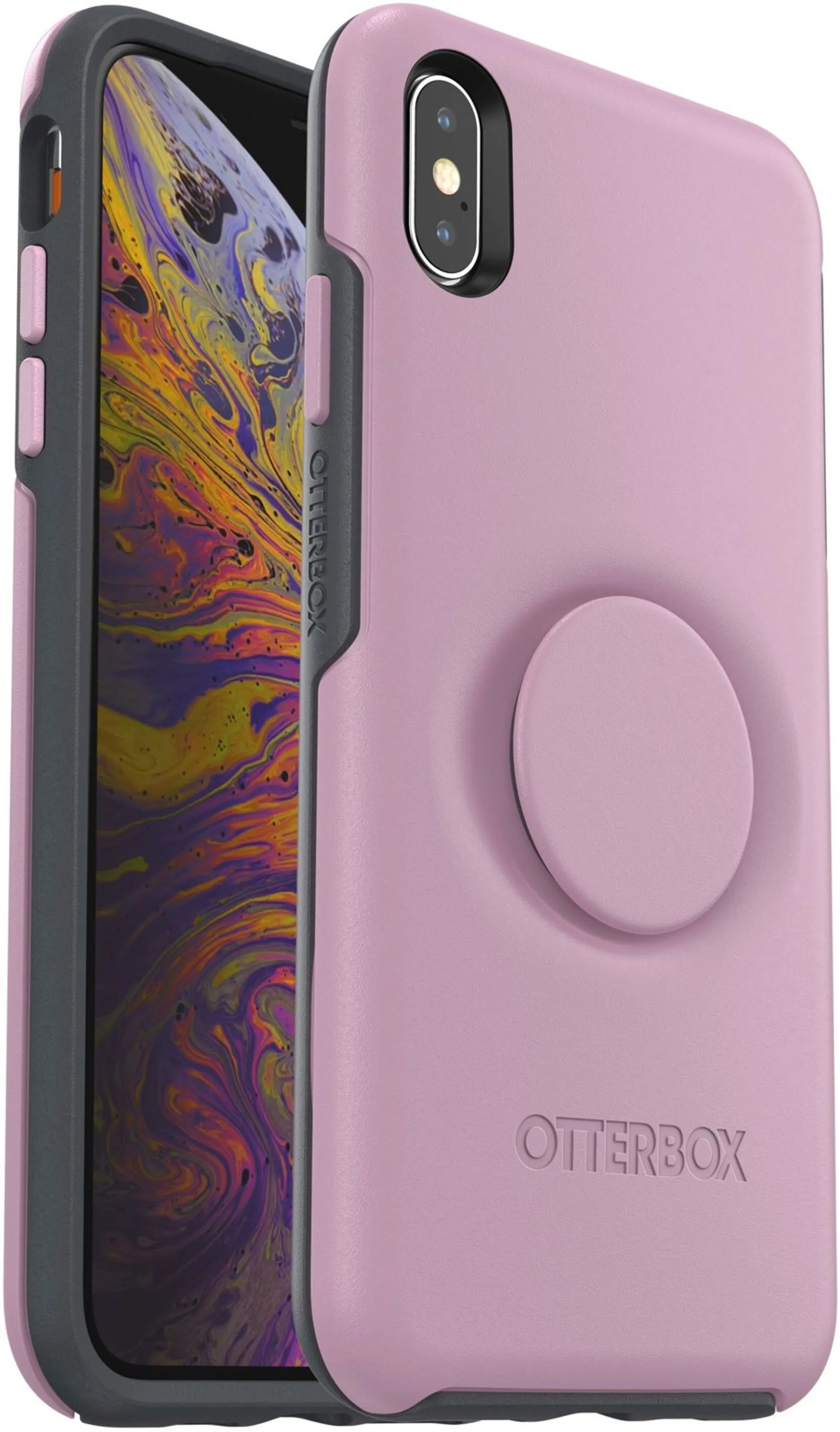 Otterbox otter + PopSocket symmetry suojakuori iPhone XS max mauveolous - pink
