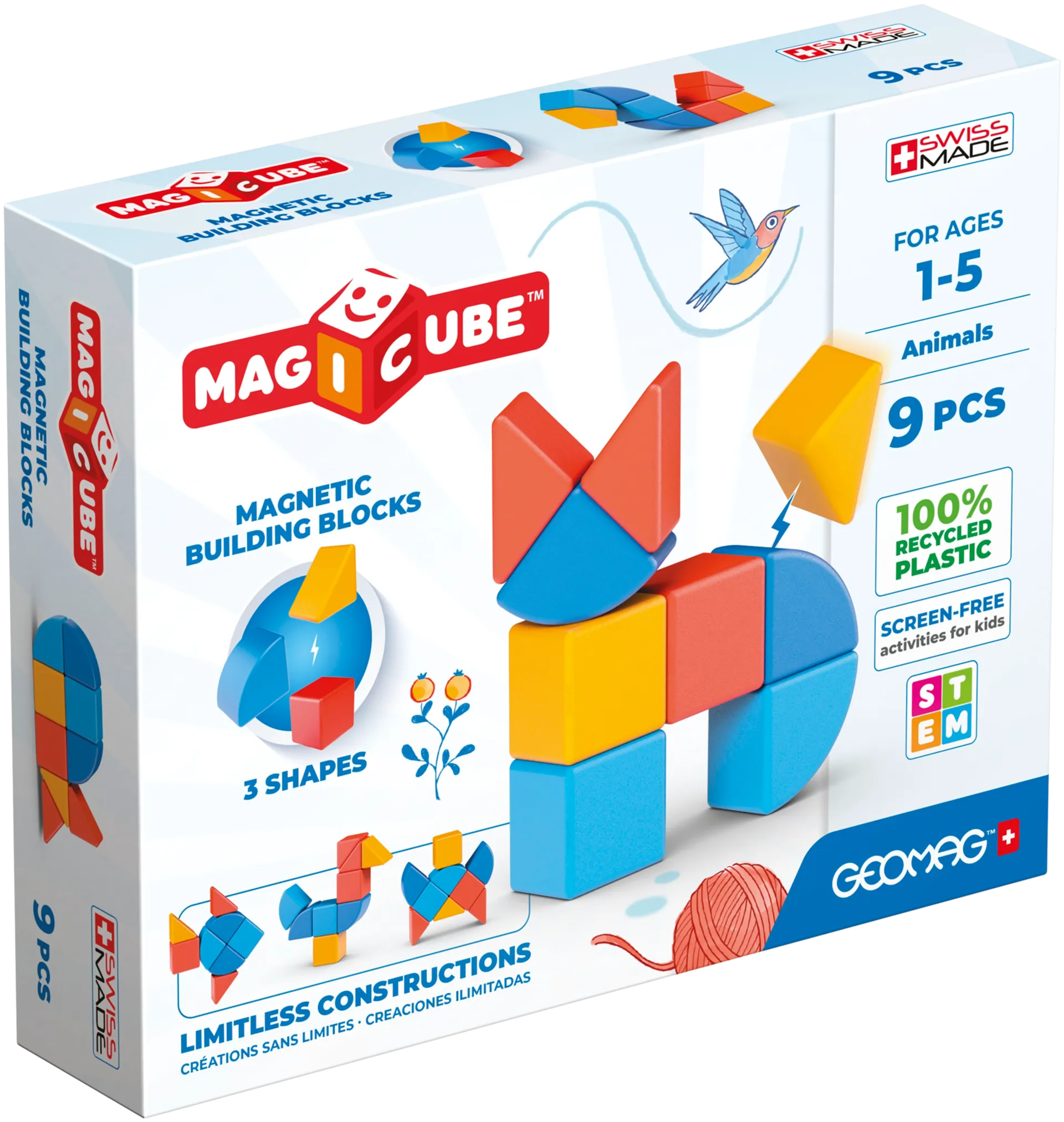 Geomag Magicube Eläimet magneettiset rakennuspalikat 9 osaa - 1