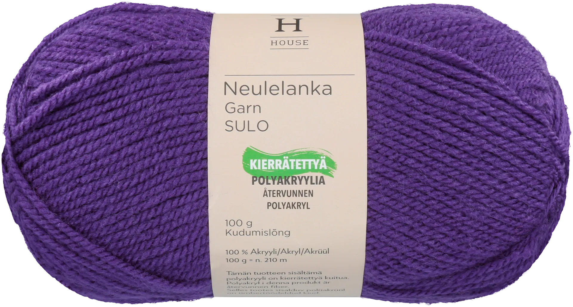 House neulelanka akryyli Sulo 100 g Dark Purple 10445