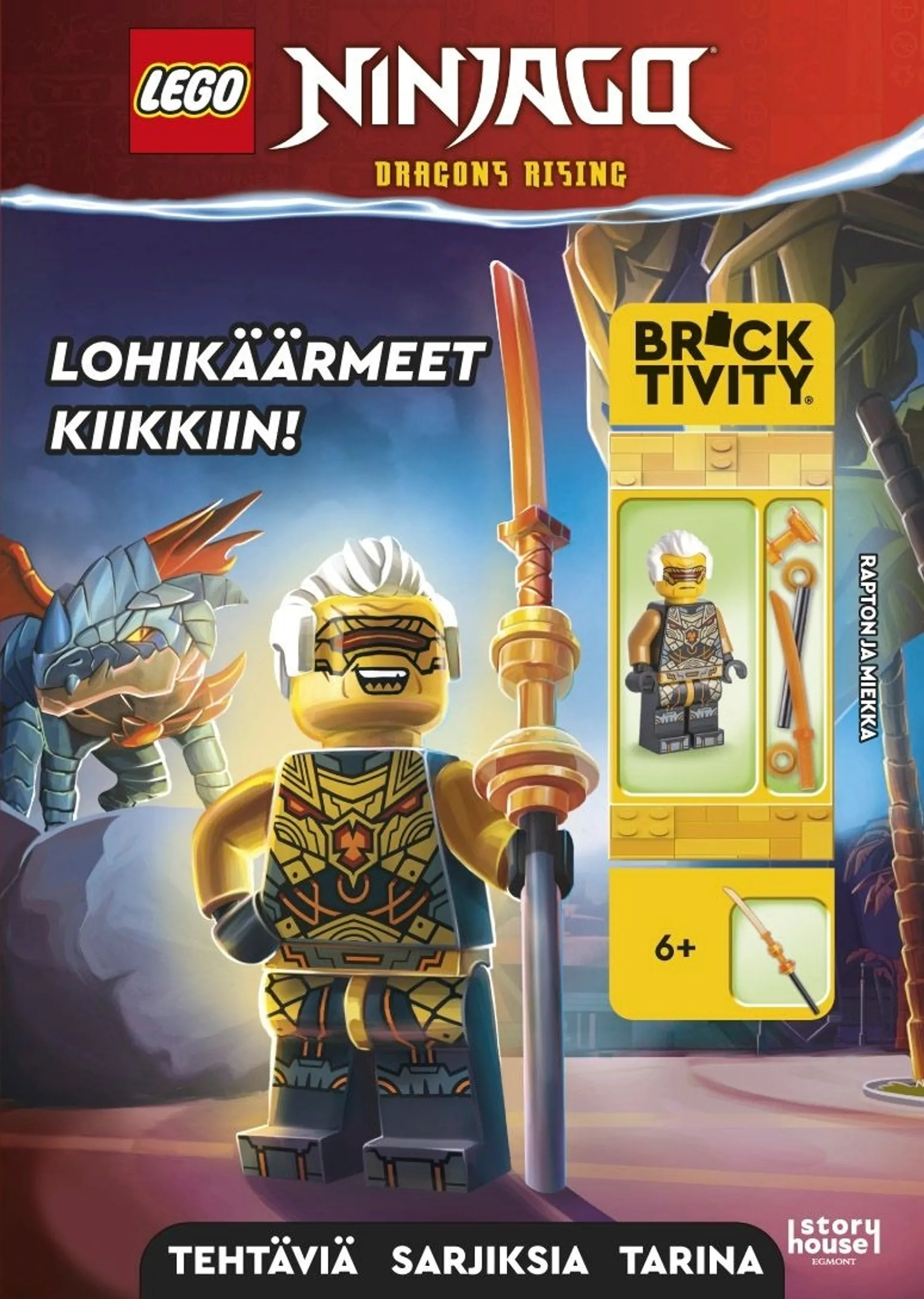 LEGO Ninjago Lohikäärmeet kiikkiin! puuhakirja lelulla